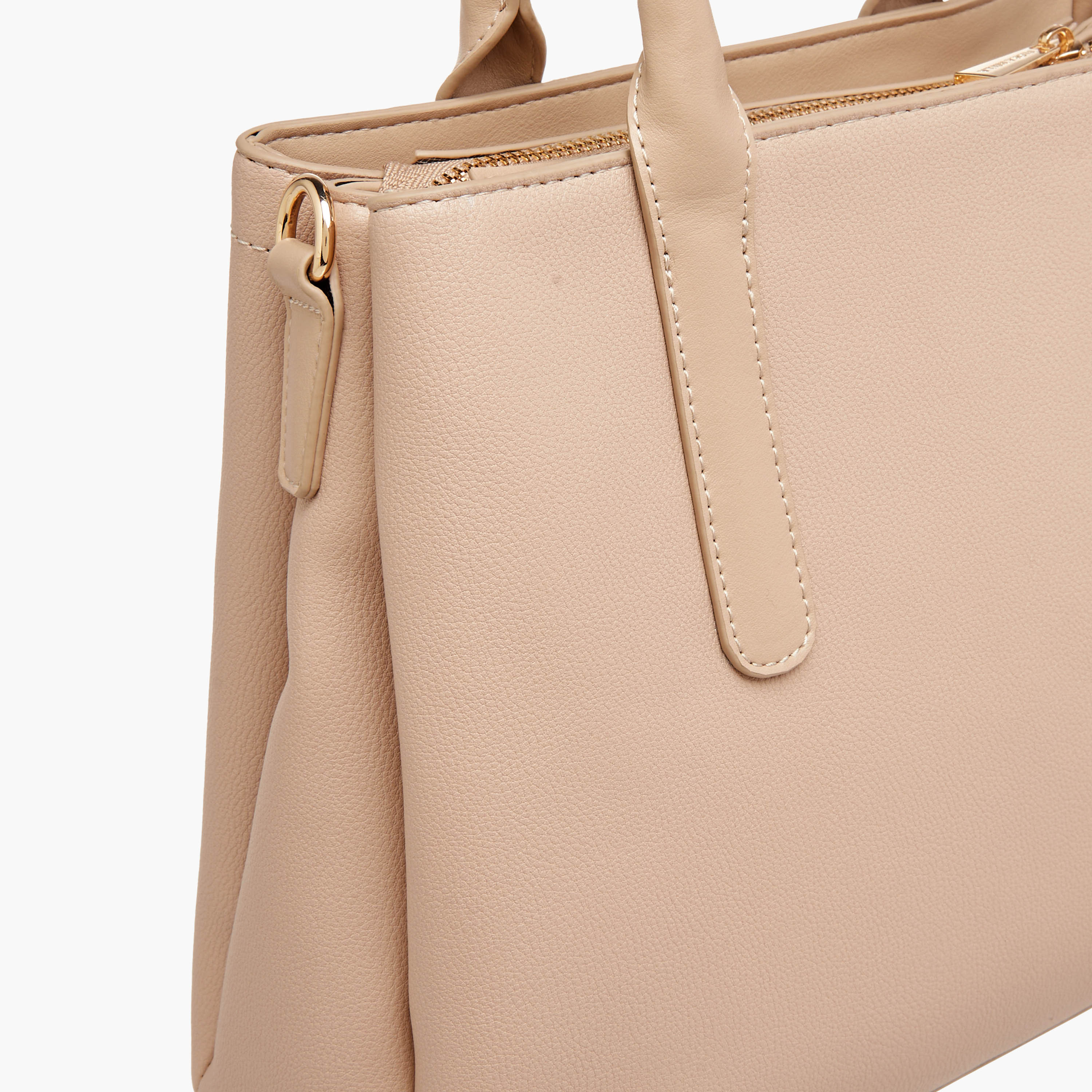Flora Bella Textured Tote Bag with Zip Closure and Double Handle-women-bagsandwallets-handbags-image-6