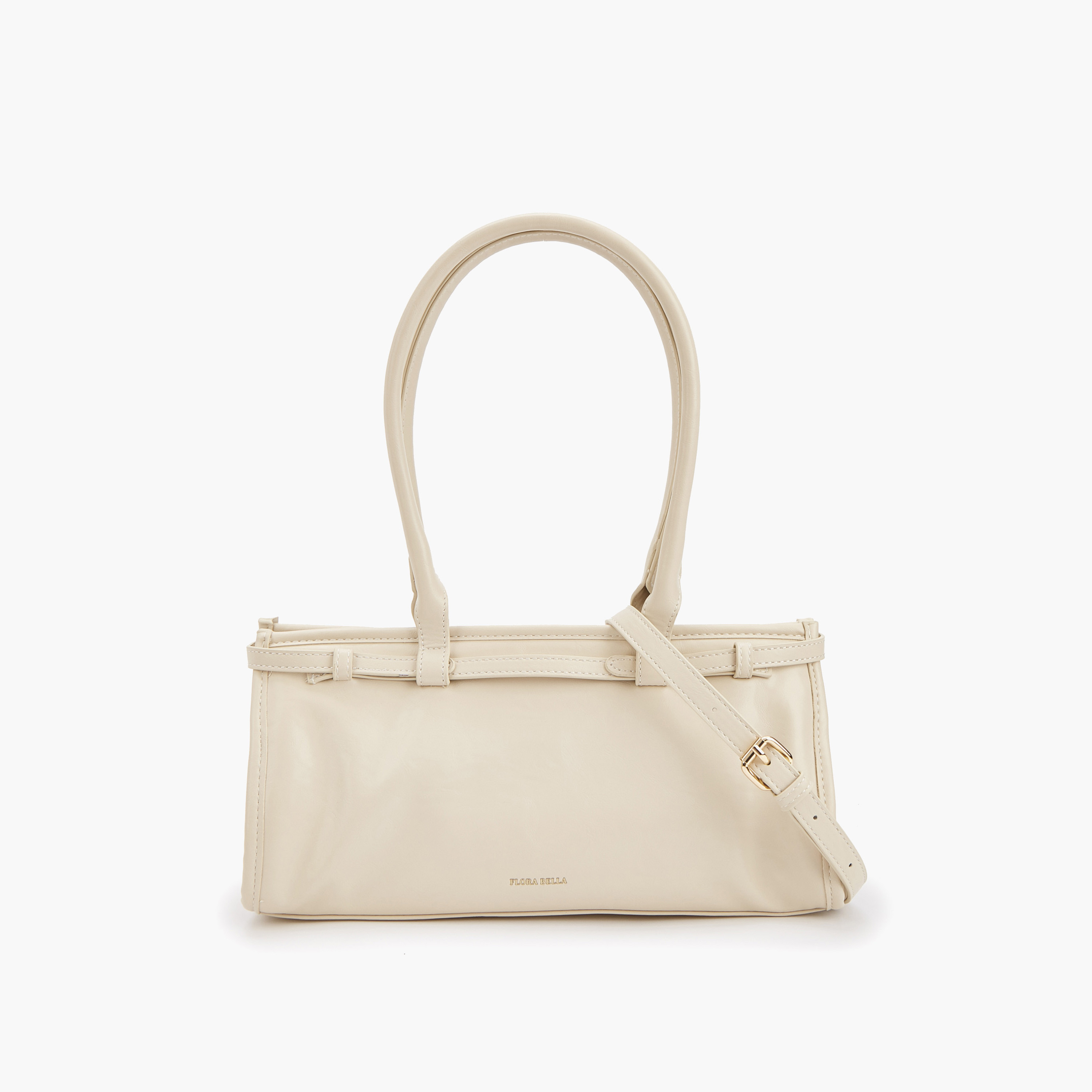 Flora Bella Solid Double Handle Tote Bag with Detachable Strap-women-bagsandwallets-handbags-image-1