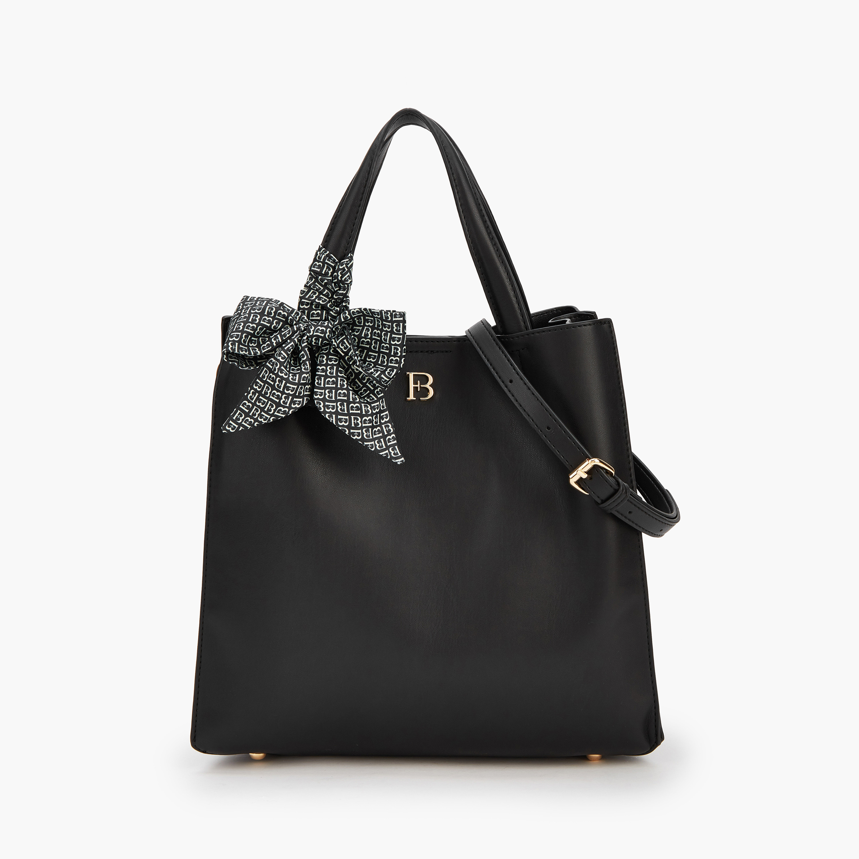Flora Bella Double Handle Tote Bag with Scarf Accent-women-bagsandwallets-handbags-image-1