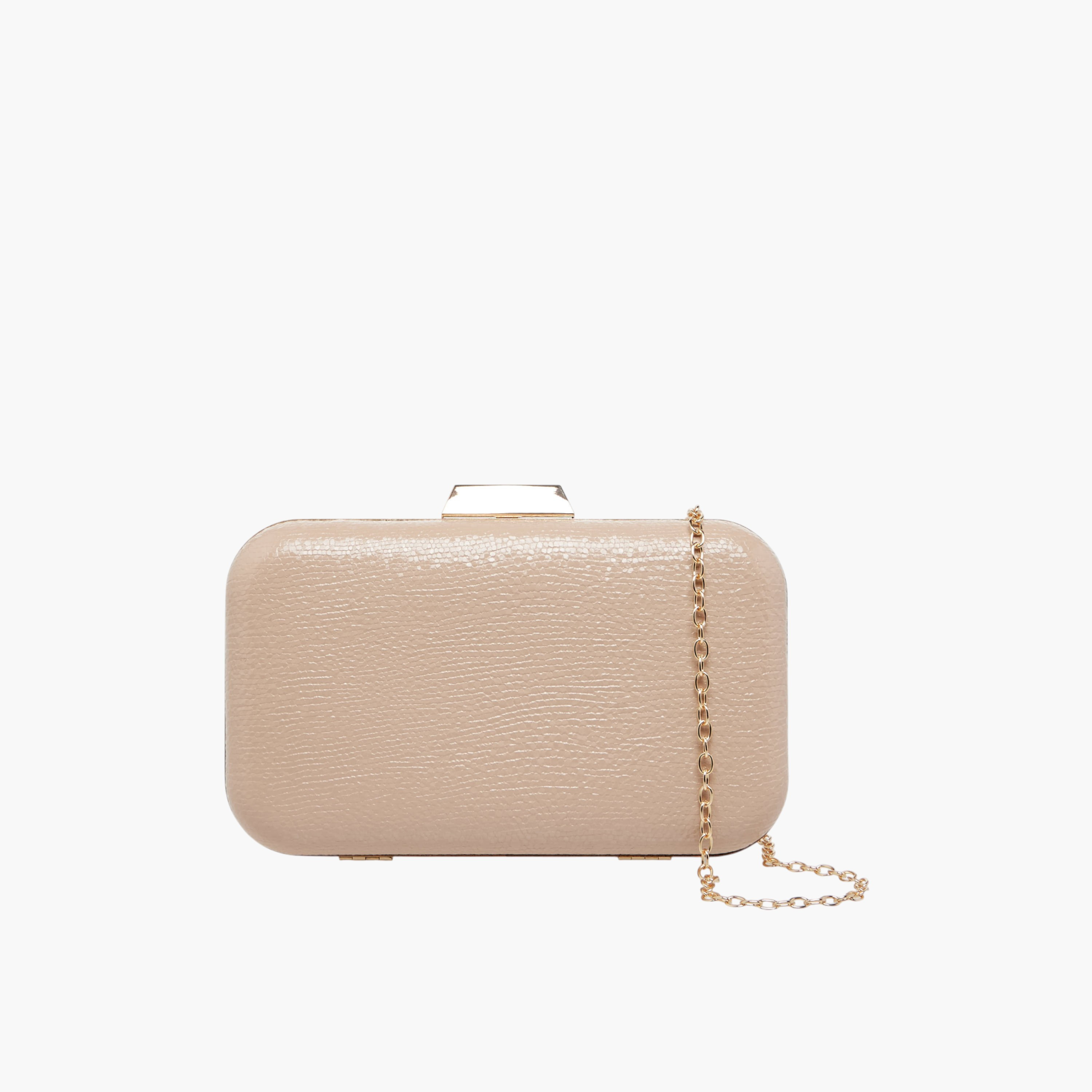 شنطة كلاتش بارزة الملمس بحزام سلسلة قابل للفصل من فلورا بيلا-women-bagsandwallets-handbags-image-1