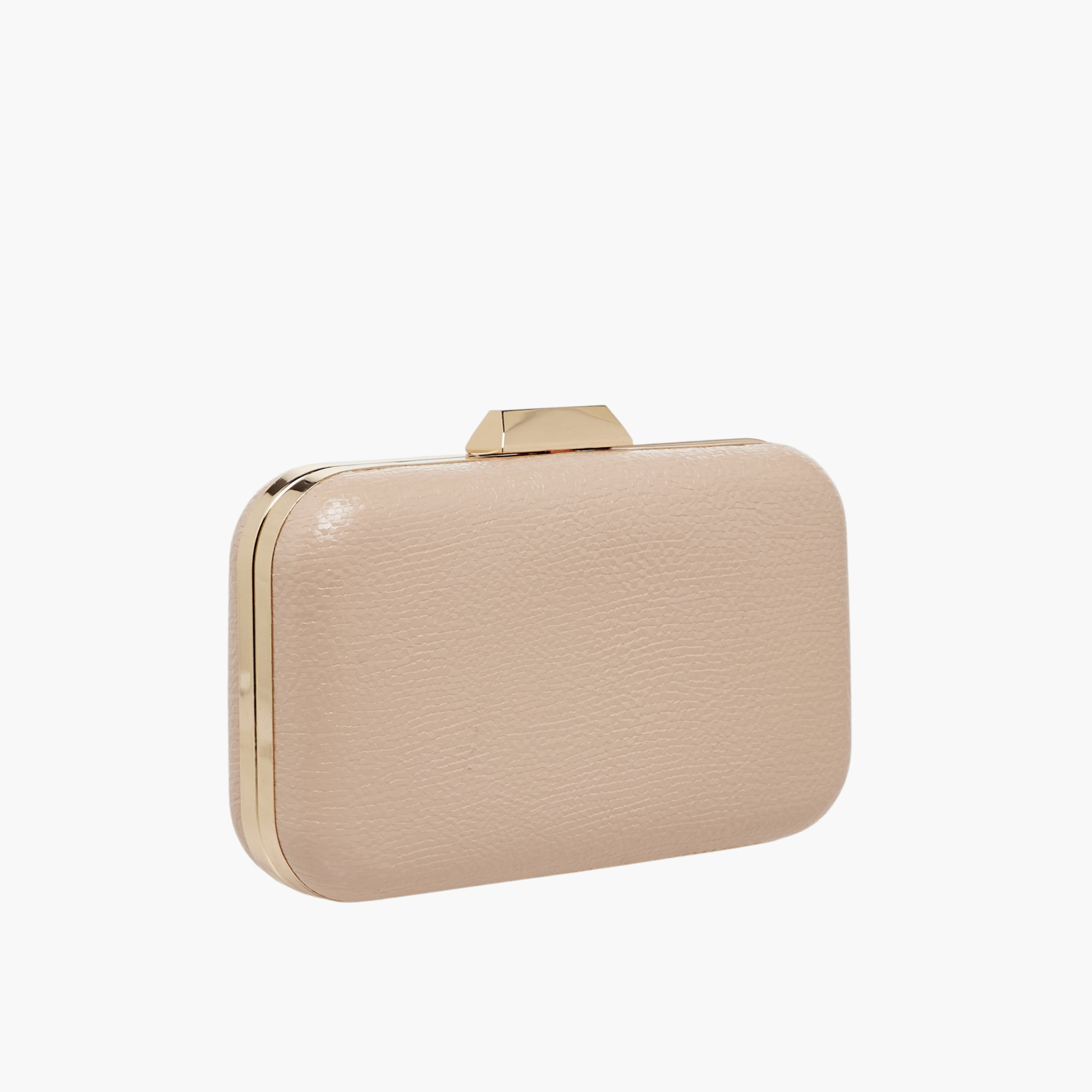 شنطة كلاتش بارزة الملمس بحزام سلسلة قابل للفصل من فلورا بيلا-women-bagsandwallets-handbags-image-3