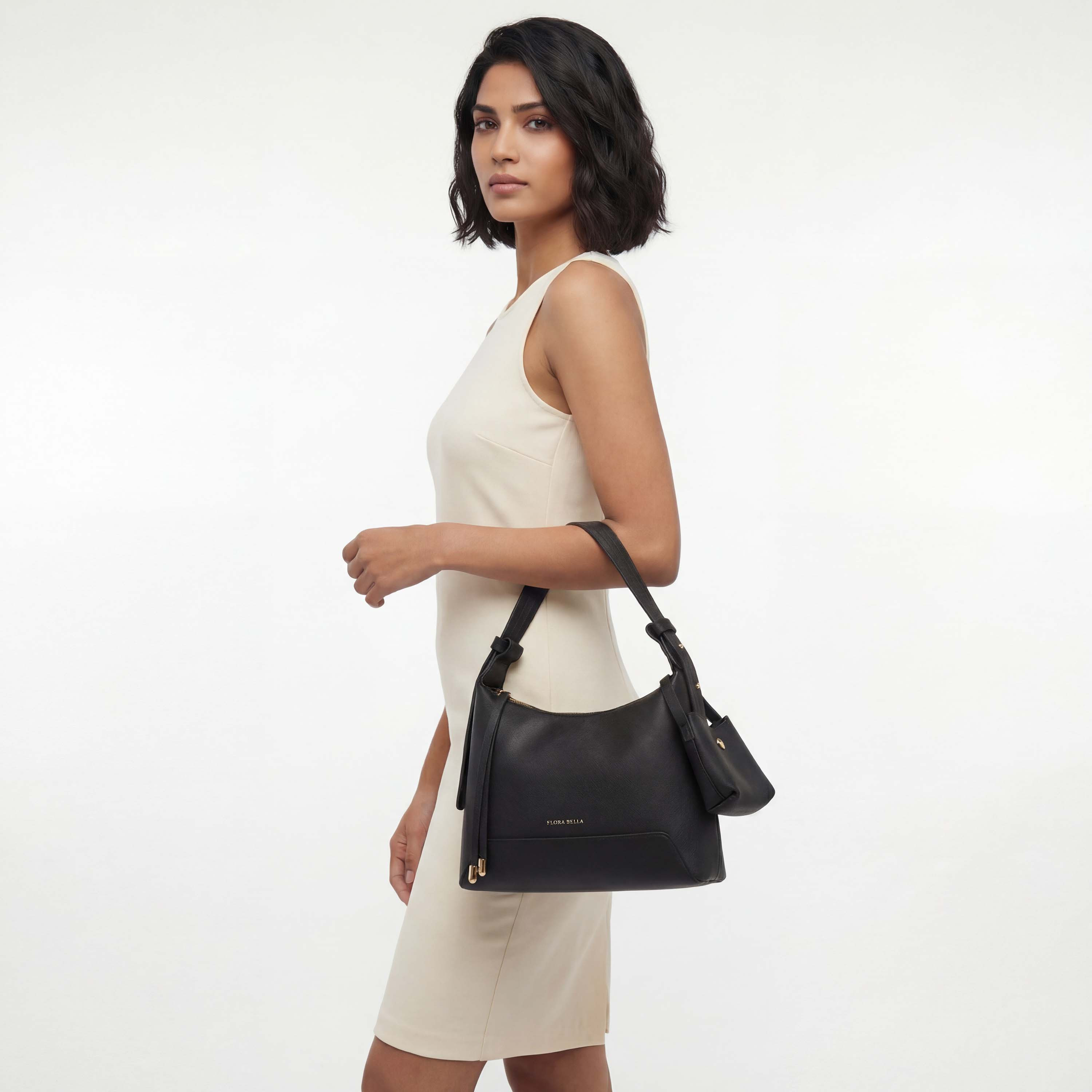شنطة كتف بارزة الملمس بتفاصيل زينة جيب من فلورا بيلا-women-bagsandwallets-handbags-image-2