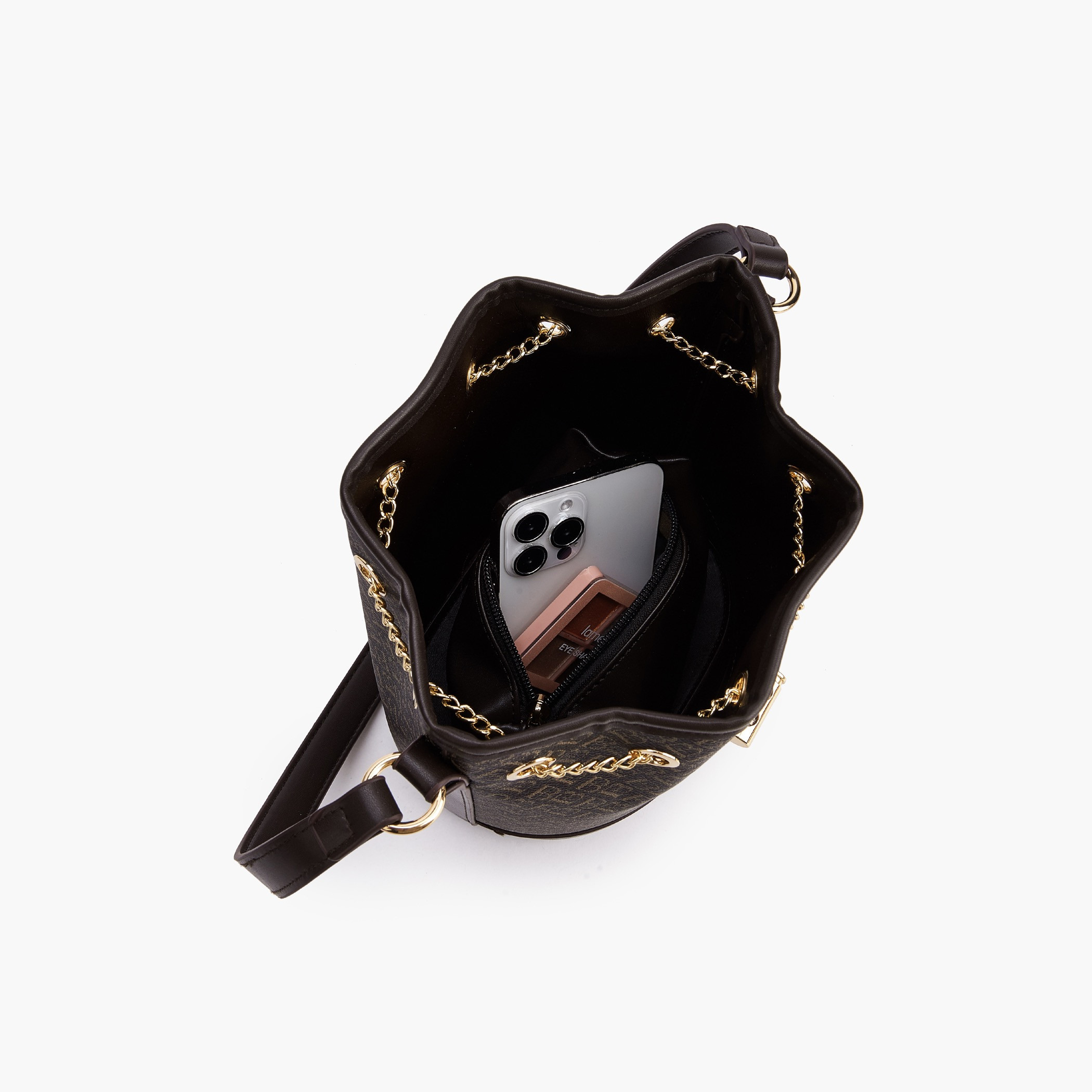 شنطة دلو بطبعات مونوجرام مع شنطة صغيرة من فلورا بيلا-women-bagsandwallets-handbags-image-3