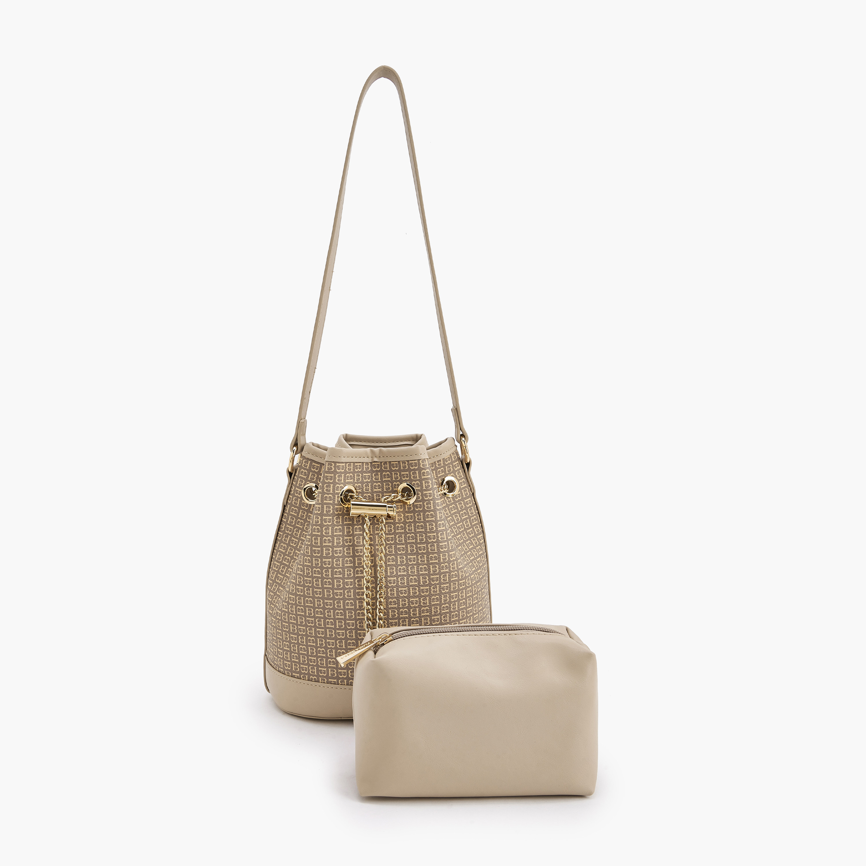 شنطة دلو بطبعات مونوجرام مع شنطة صغيرة من فلورا بيلا-women-bagsandwallets-handbags-image-6