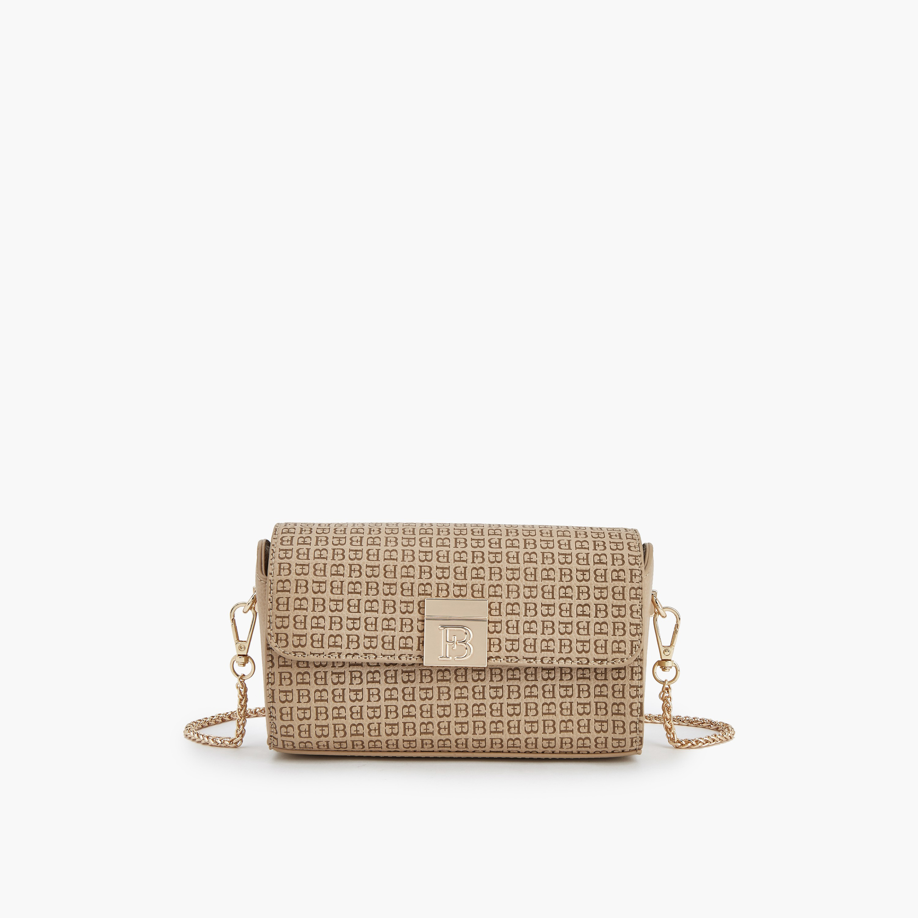 شنطة كروس بودي بطبعات مونوجرام وحزام سلسلة من فلورا بيلا-women-bagsandwallets-handbags-image-2