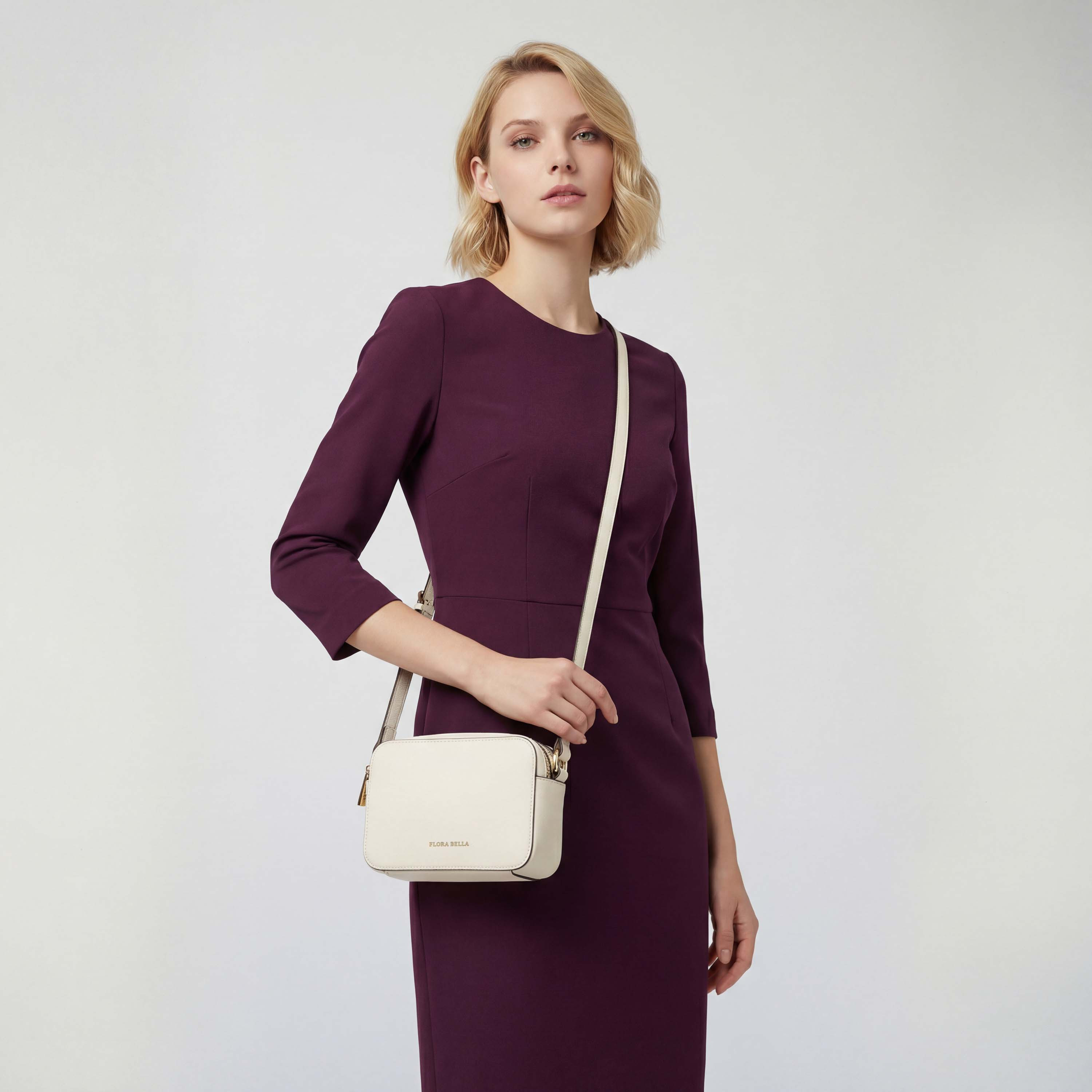 شنطة كروس بودي بارزة الملمس بحزام قابل للتعديل من فلورا بيلا-women-bagsandwallets-handbags-image-2