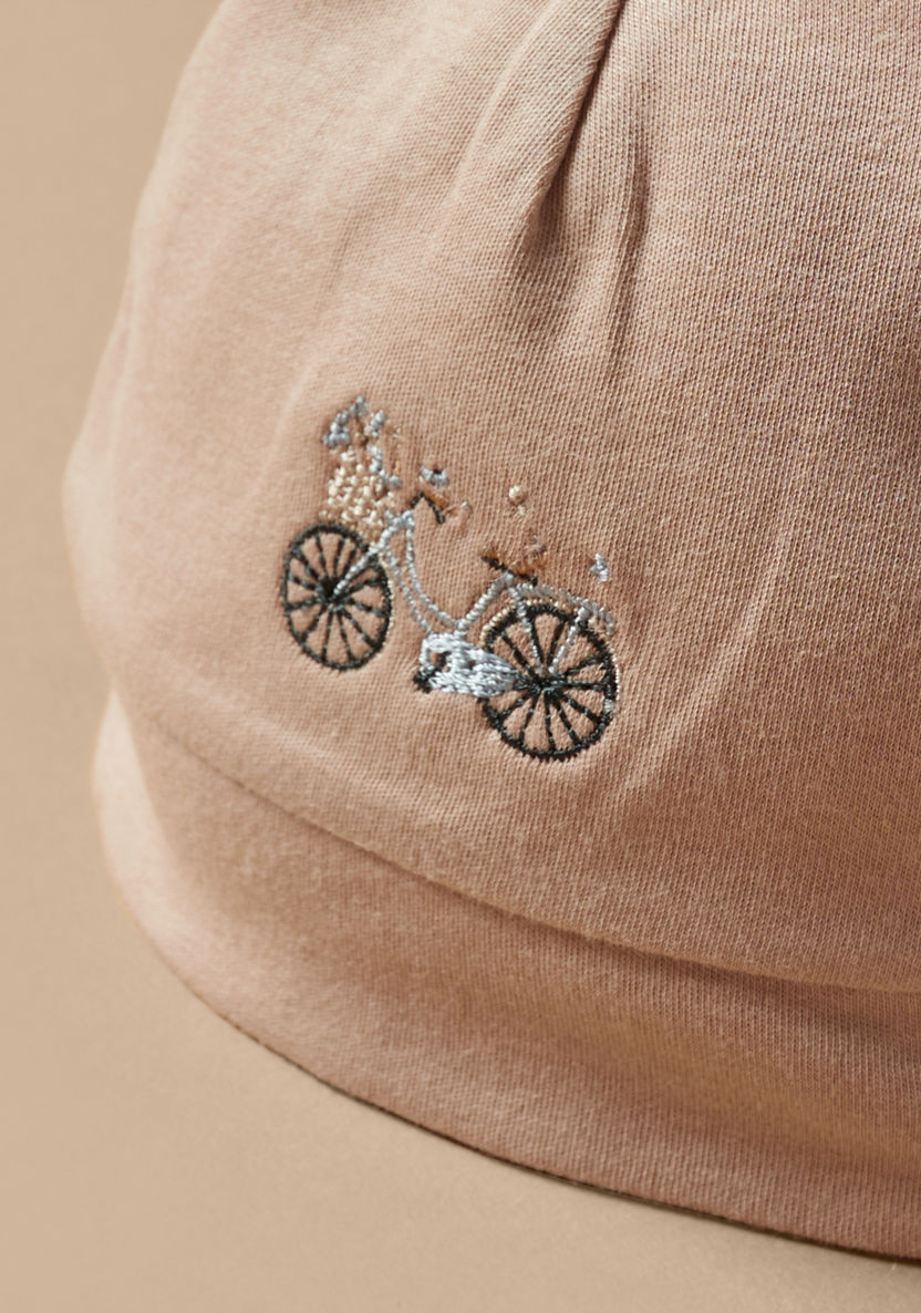 Juniors Embroidered Bicycle Beanie Cap-Caps-image-3