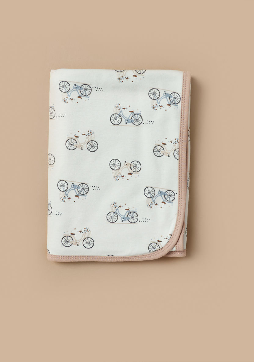 Juniors All-Over Bicycle Print Receiving Blanket-Receiving Blankets-image-0