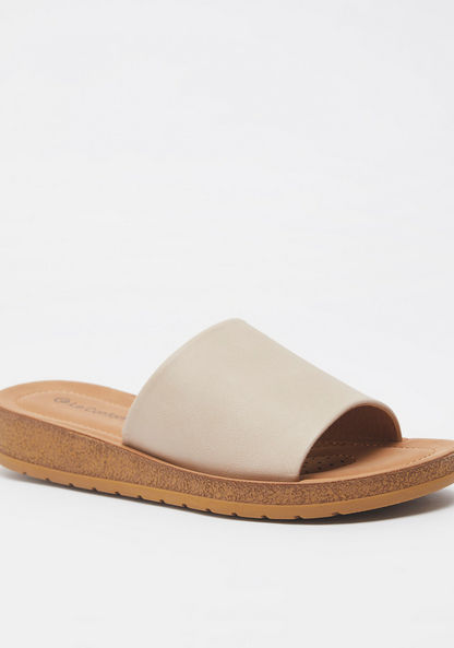 Le Confort Open Toe Slide Sandals-Women%27s Flat Sandals-image-1
