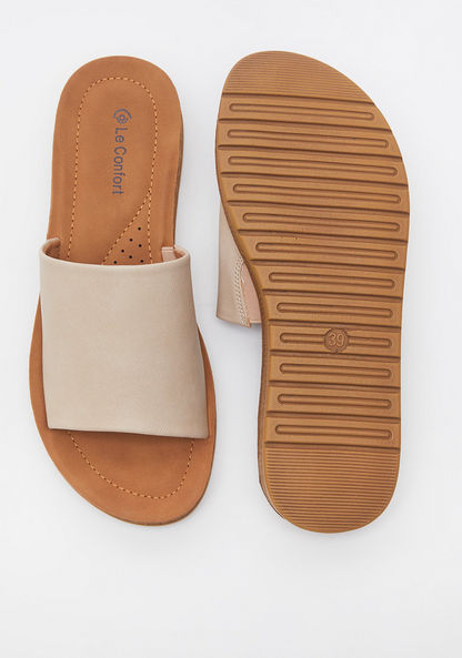 Le Confort Open Toe Slide Sandals-Women%27s Flat Sandals-image-4