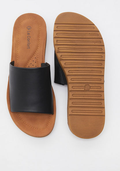 Le Confort Open Toe Slide Sandals-Women%27s Flat Sandals-image-4