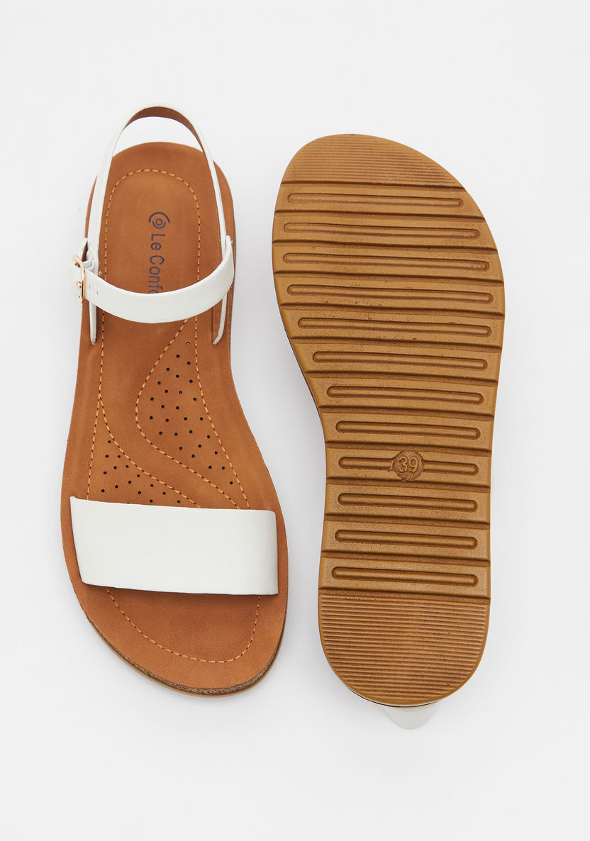 Le Confort Strap Sandals with Buckle Closure-Women%27s Flat Sandals-image-4