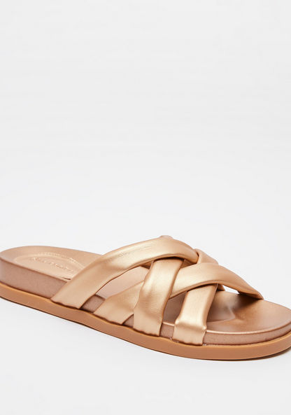 Le Confort Cross Strap Slip-On Flatform Heeled Sandals-Women%27s Flat Sandals-image-2
