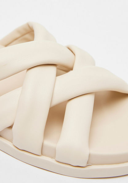 Le Confort Cross Strap Slip-On Flatform Heeled Sandals-Women%27s Flat Sandals-image-1