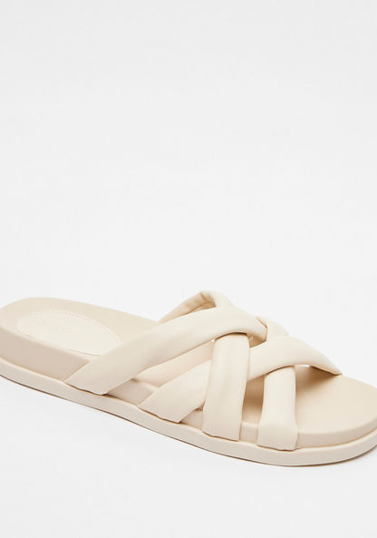 Le Confort Cross Strap Slip-On Flatform Heeled Sandals-Women%27s Flat Sandals-image-2