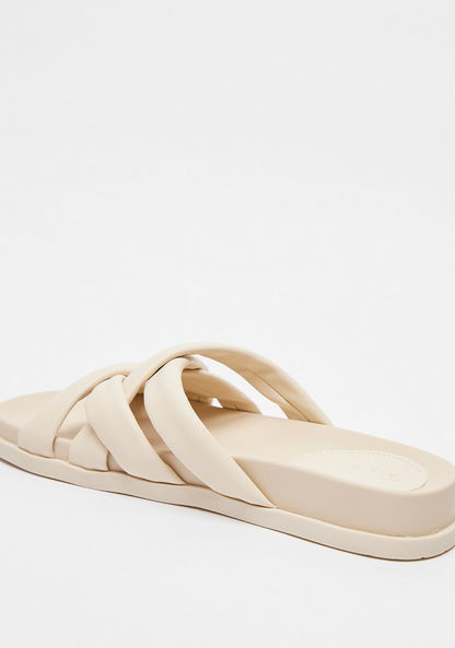 Le Confort Cross Strap Slip-On Flatform Heeled Sandals