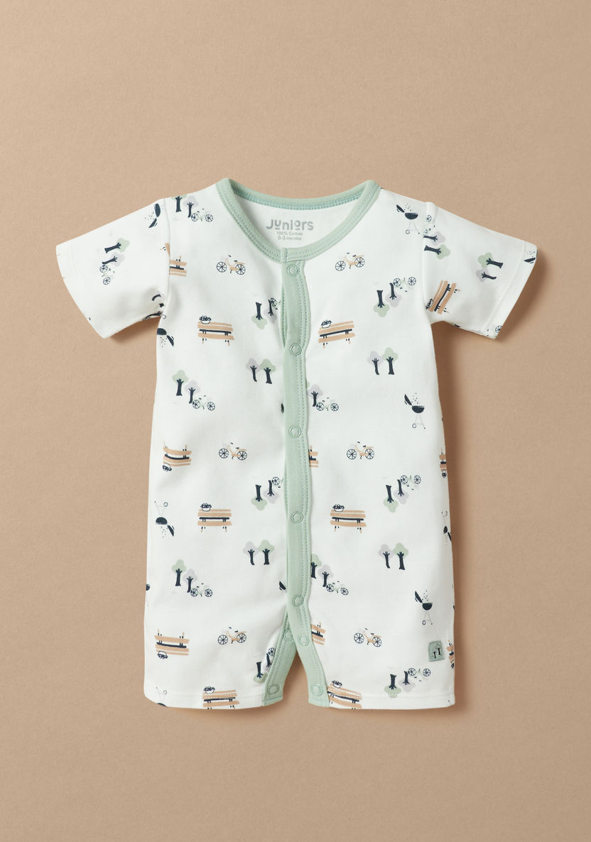 Juniors All-Over Print Romper with Button Closure-Rompers%2C Dungarees and Jumpsuits-image-0