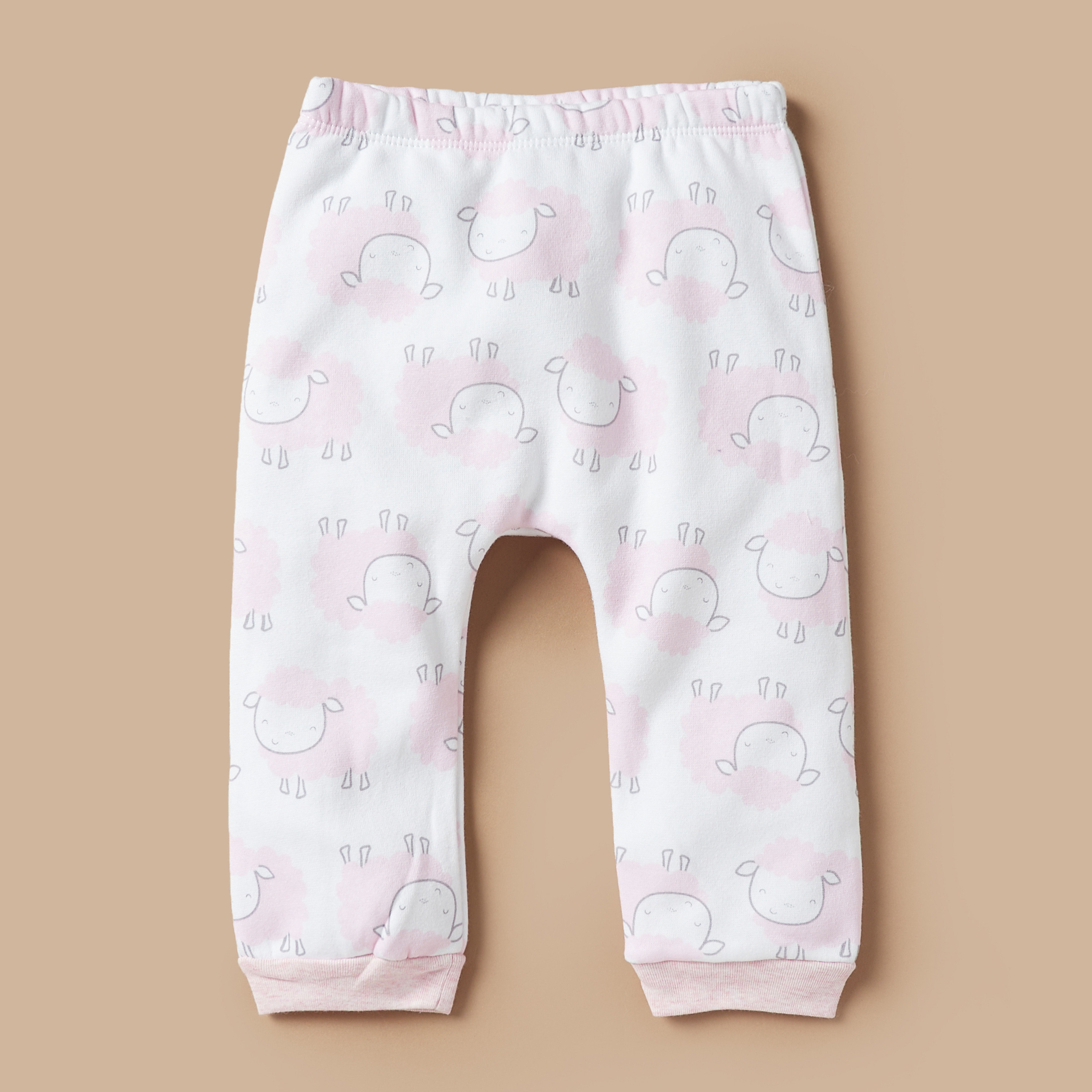 Juniors Sheep Applique Top and Pyjama Set-baby-girls-clothing-nightwear-pyjamasets-image-3