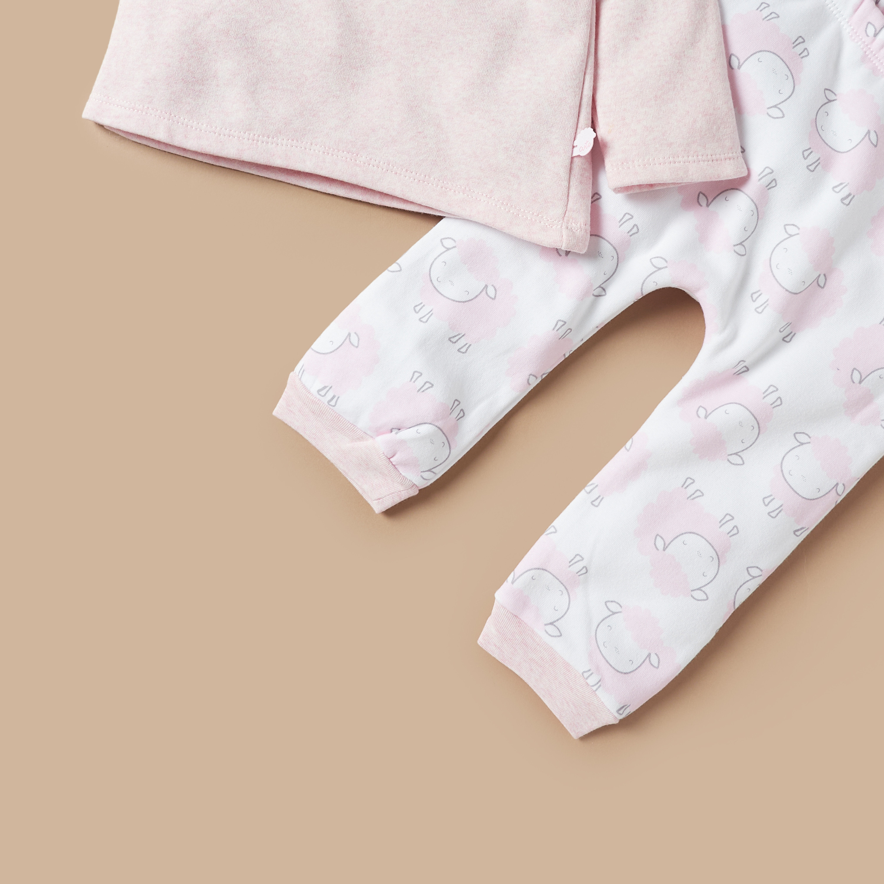 Juniors Sheep Applique Top and Pyjama Set-baby-girls-clothing-nightwear-pyjamasets-image-5