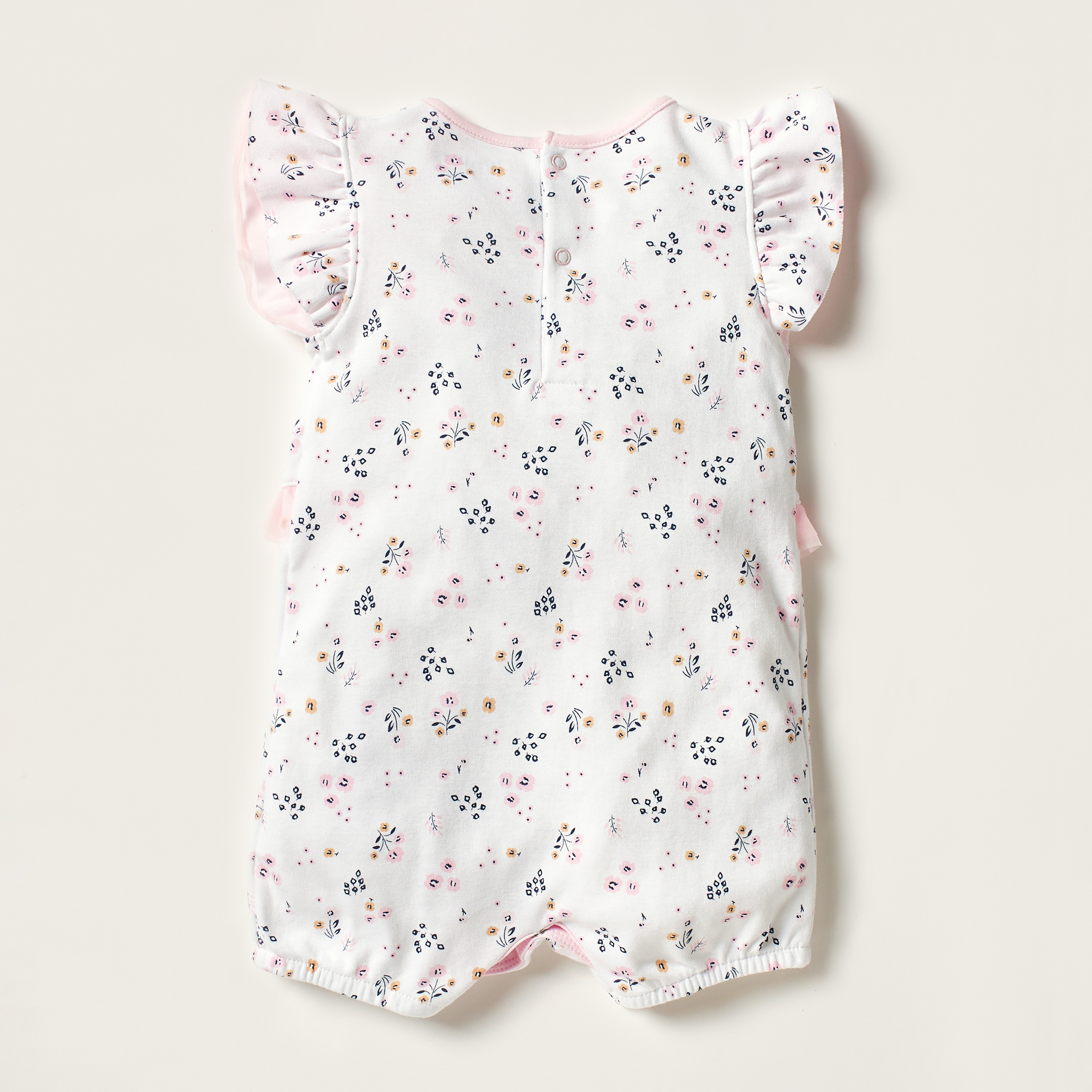أفرول بتزيينات فيونكة وكشكشة وطبعات أزهار من جونيورز-baby-girls-clothing-rompers-image-4