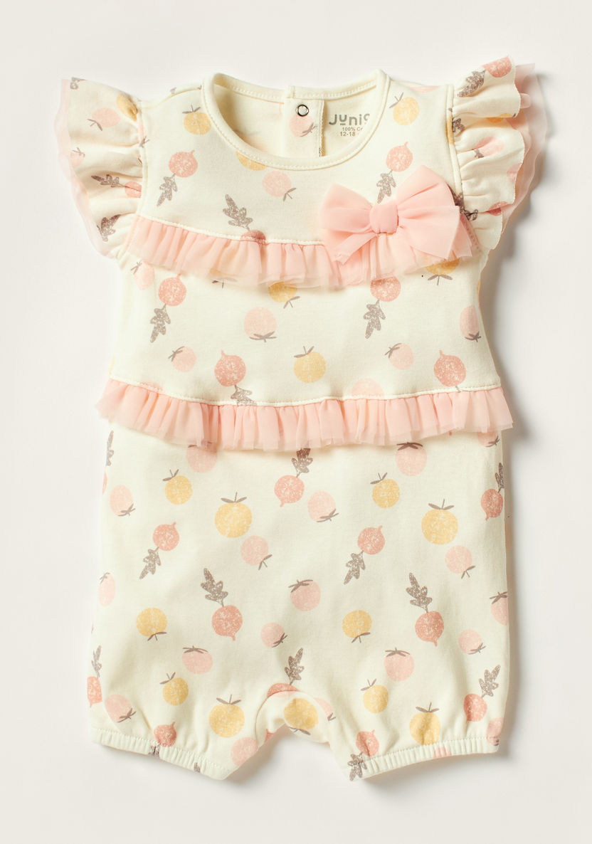 Juniors All Over Print Romper with Short Sleeves and Bow Detail-Rompers%2C Dungarees and Jumpsuits-image-0