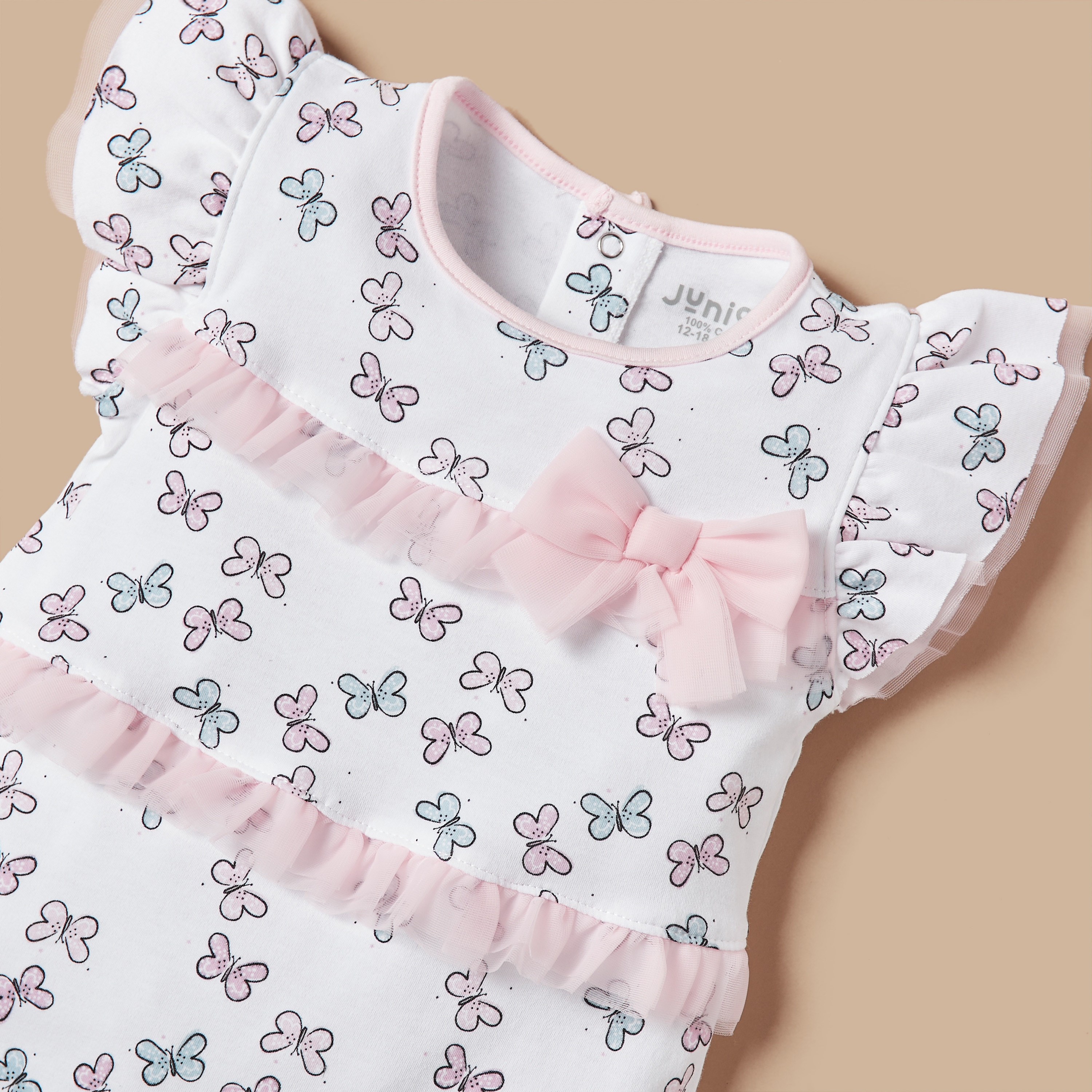 أفرول بكشكش وفيونكة وطبعات فراشة من جونيورز-baby-girls-clothing-rompers-image-2