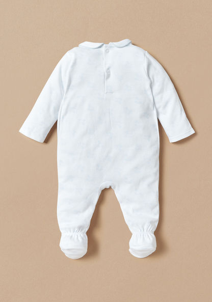 Juniors Horse Embroidered Sleepsuit with Smock Detail and Long Sleeves-Sleepsuits-image-3