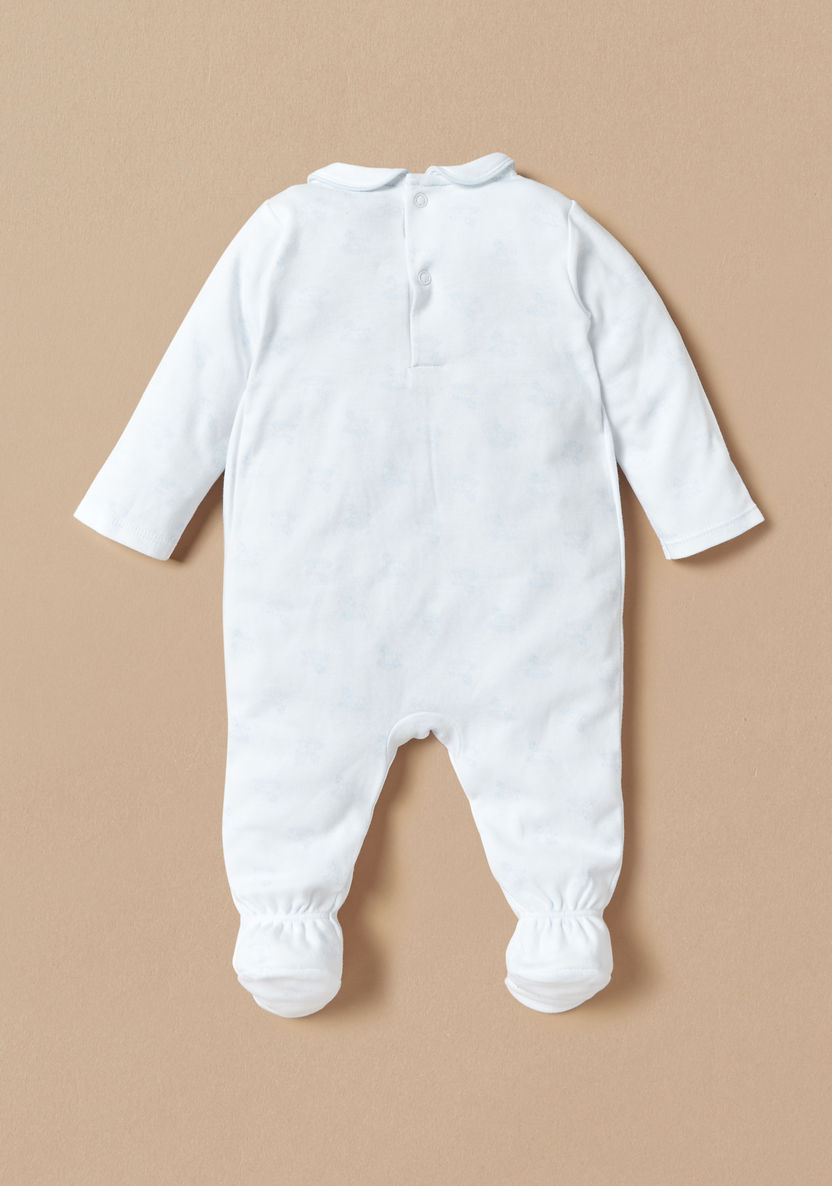 Juniors Horse Embroidered Sleepsuit with Smock Detail and Long Sleeves-Sleepsuits-image-3