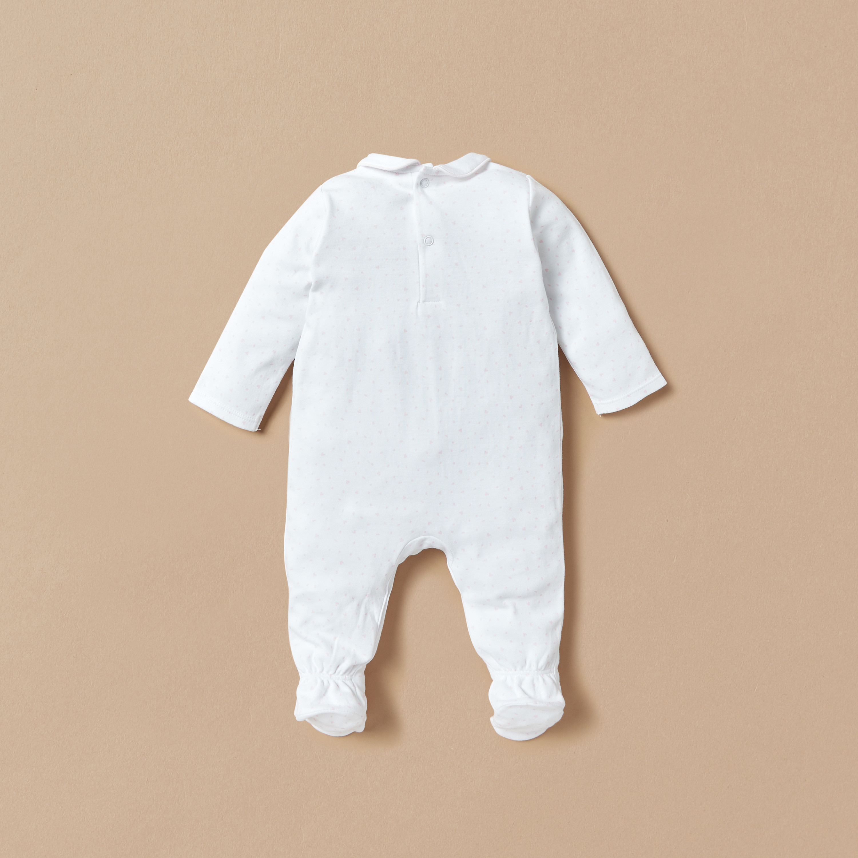 Juniors Horse Embroidered Sleepsuit with Smock Detail  and Long Sleeves-baby-girls-clothing-nightwear-sleepsuits-image-4