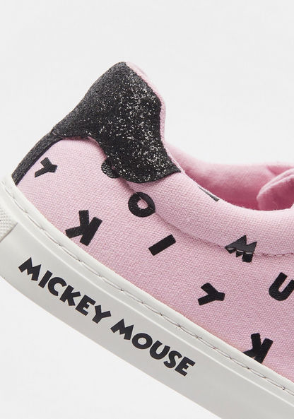 Missy - Disney Mickey Mouse Print Lace-Up Canvas Shoes