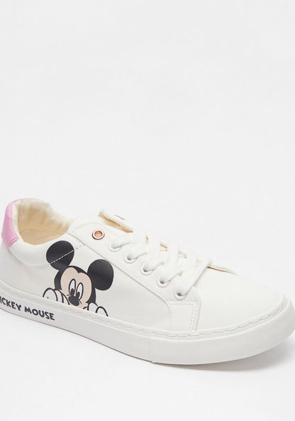Missy - Disney Mickey Mouse Print Lace-Up Sneakers