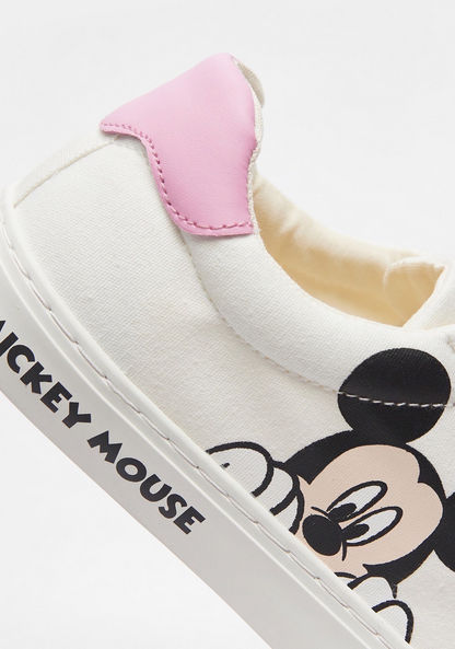 Missy - Disney Mickey Mouse Print Lace-Up Sneakers