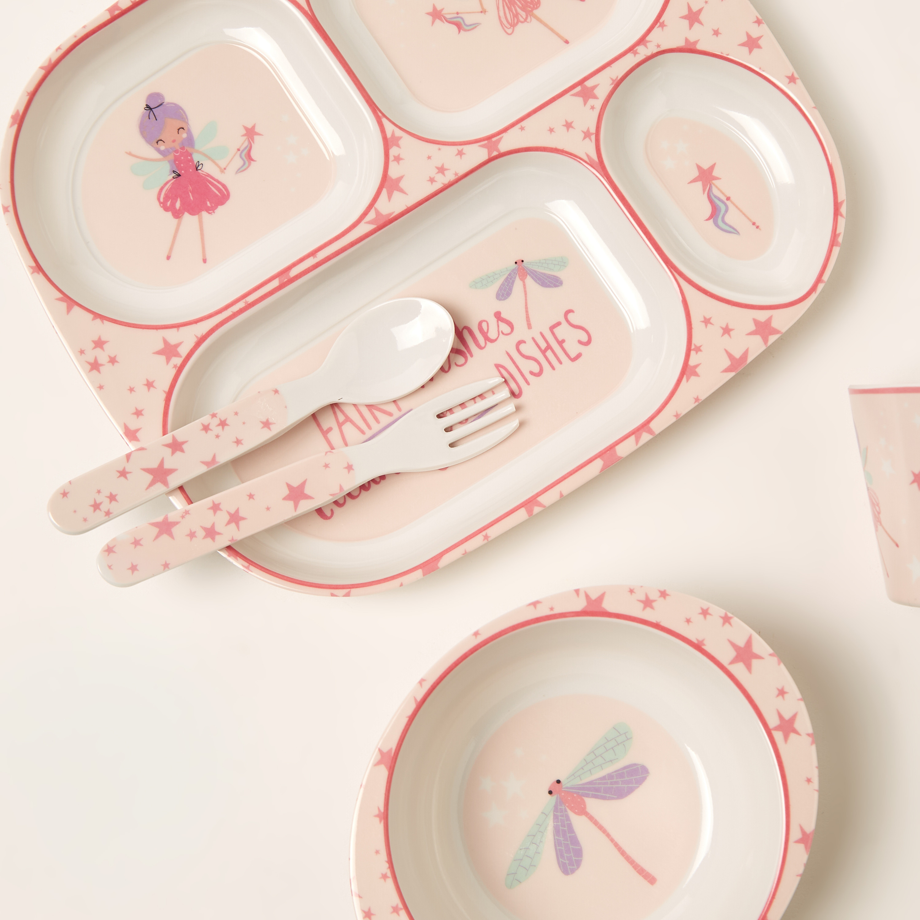 Juniors Fairy Print 5-Piece Dinner Set-baby-feeding-mealtimeessentials-image-3