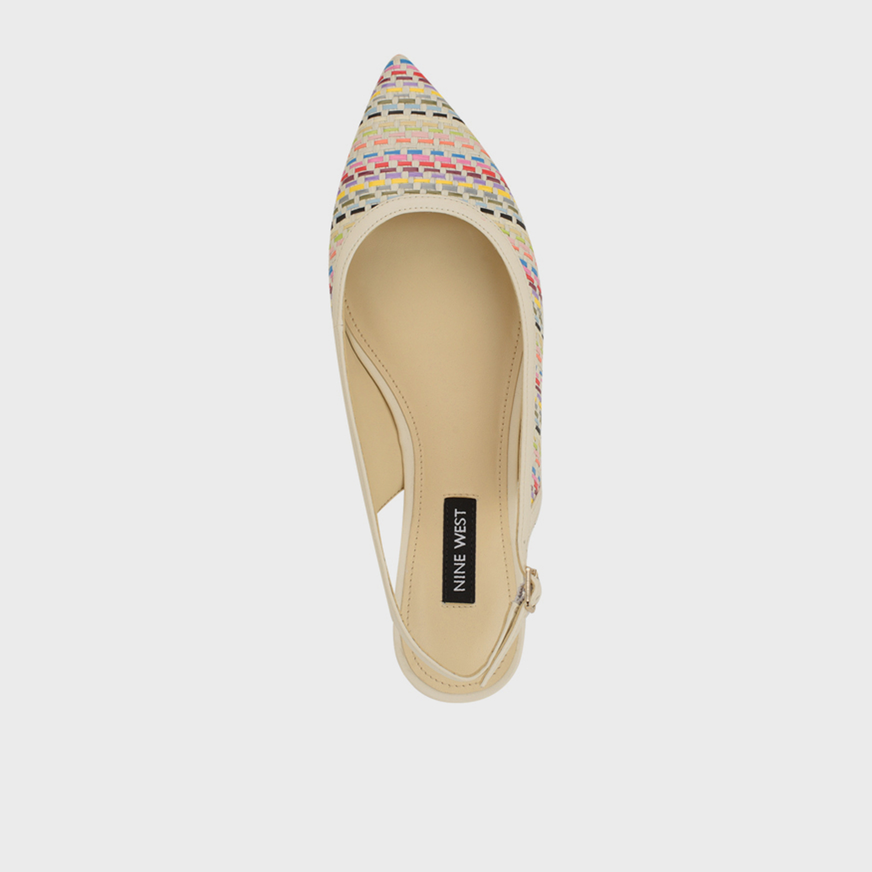 ناين ويست - حذاء باليرينا مسطح ذو مقدمة مدببة وحزام بإبزيم للنساء | WNBRIN10-women-shoes-ballerinas-image-4