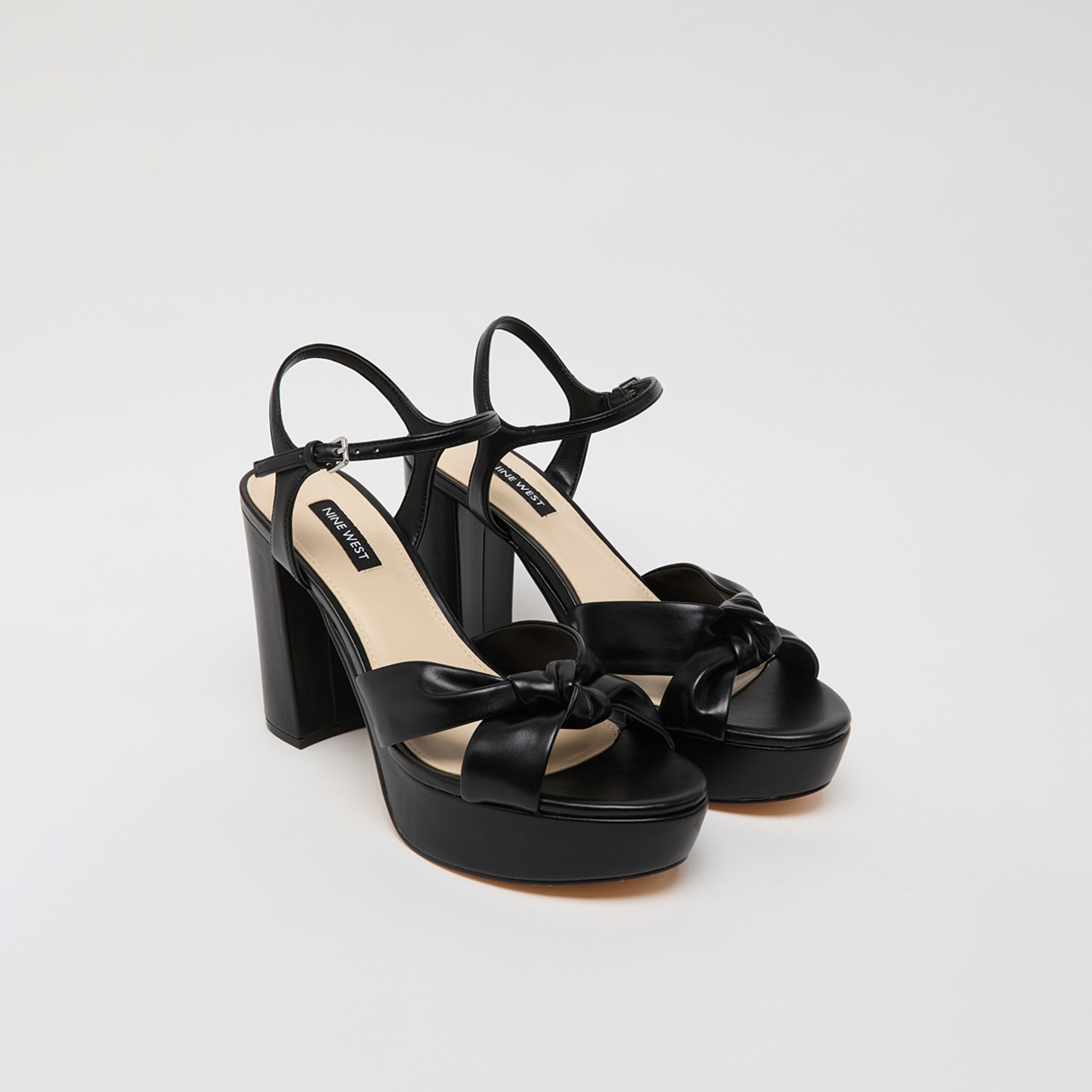 Nine West Women's Buckle Strap Block Heel Sandals | WNDENISH9-women-shoes-heels-image-1