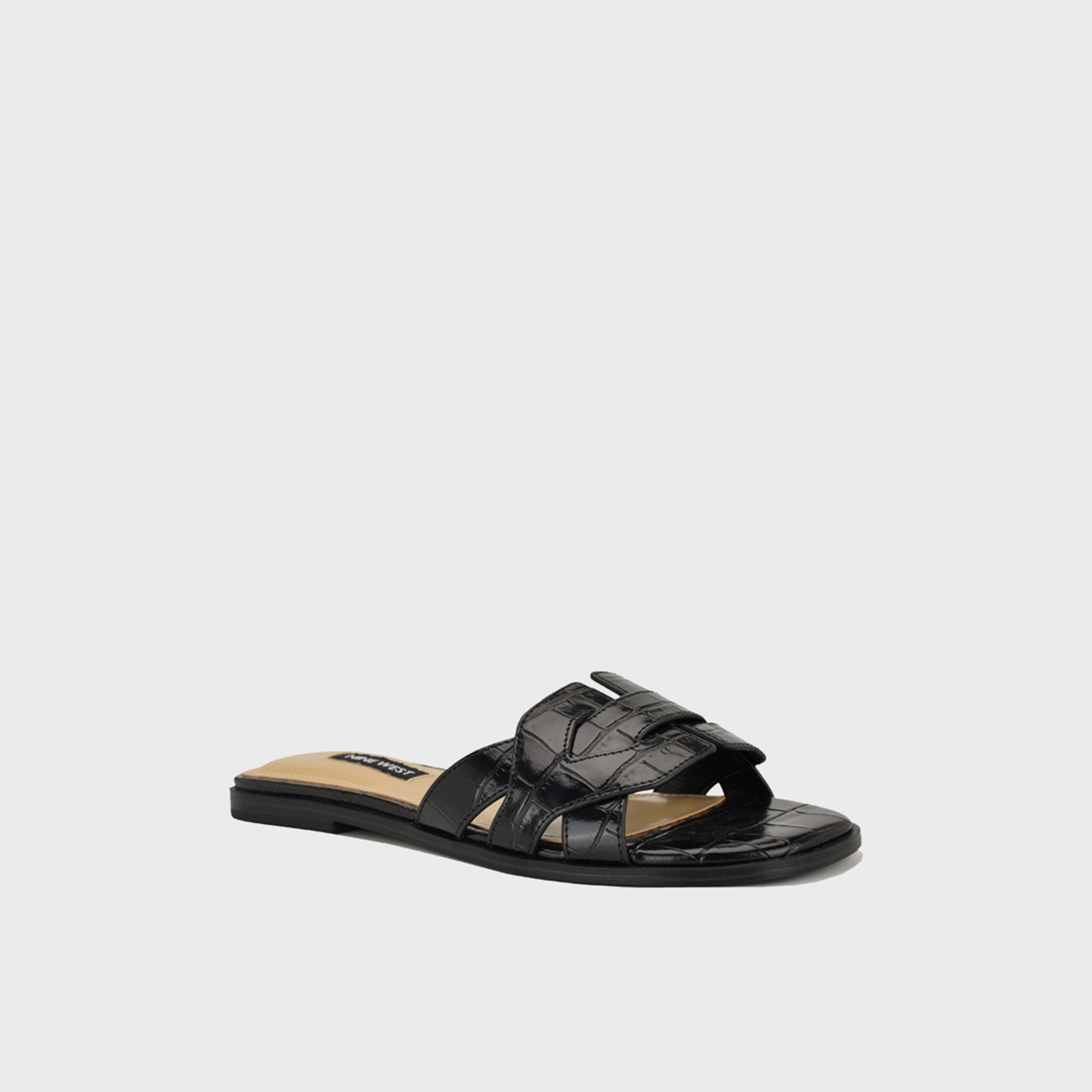 Nine West Women's Slip-On Slide Flat Sandals | WNGINSAN3-women-shoes-sandals-flats-image-1