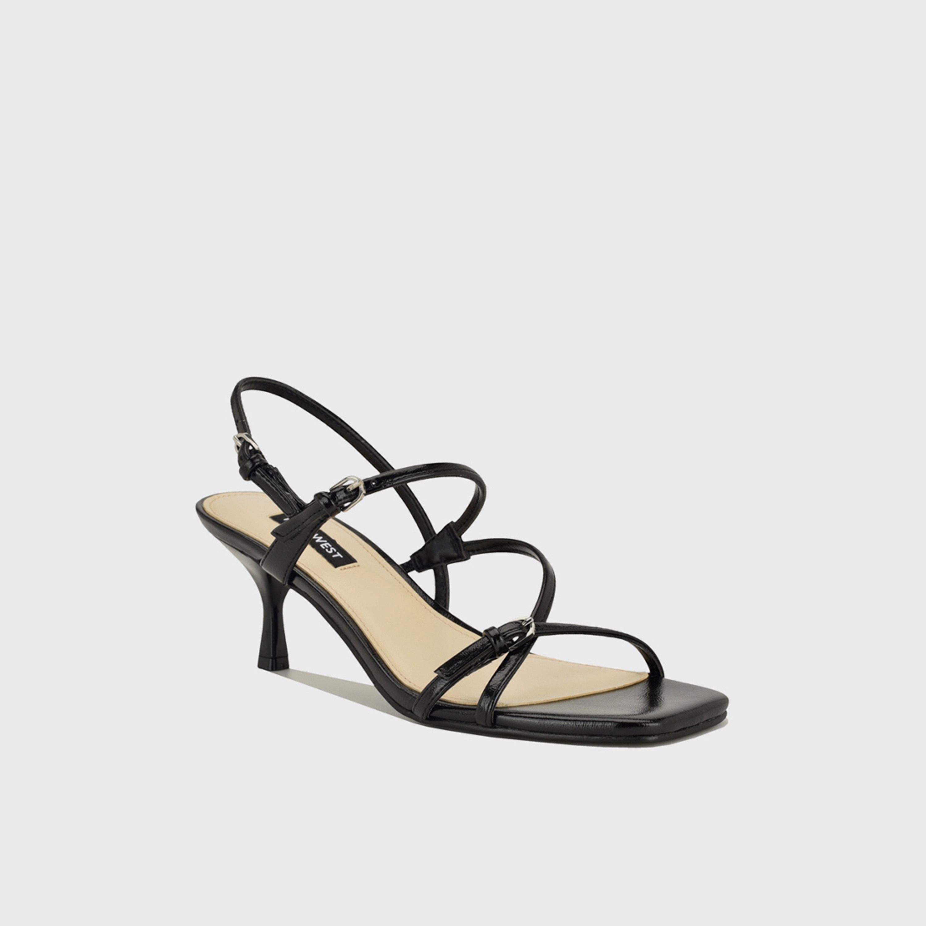 Nine West Women's Buckle Strap Kitten Heel Sandals | WNHAYLA3-women-shoes-heels-image-1