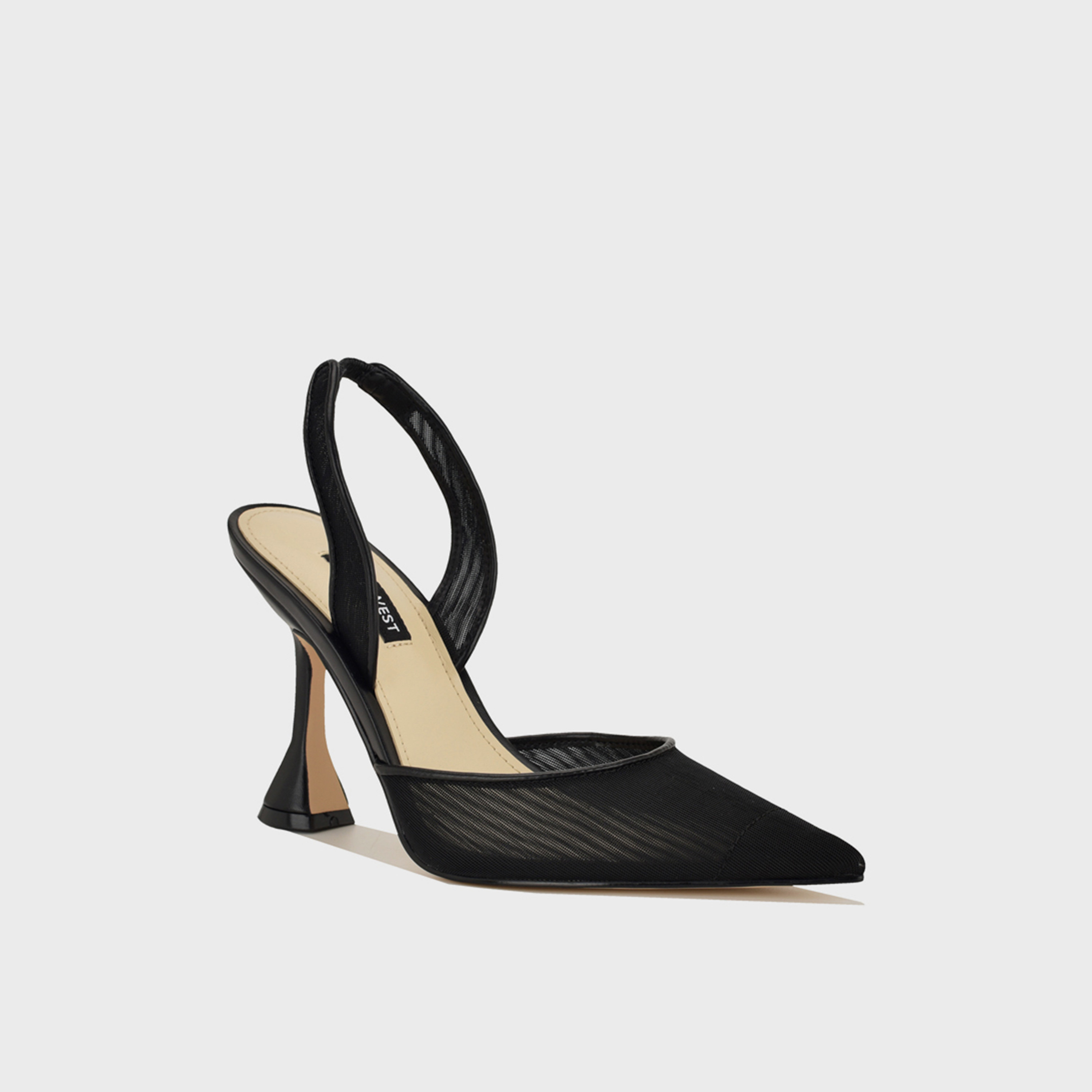 Nine West Women's Elastic Strap Flared Heel Pumps | WNKANSYP2-women-shoes-heels-image-1