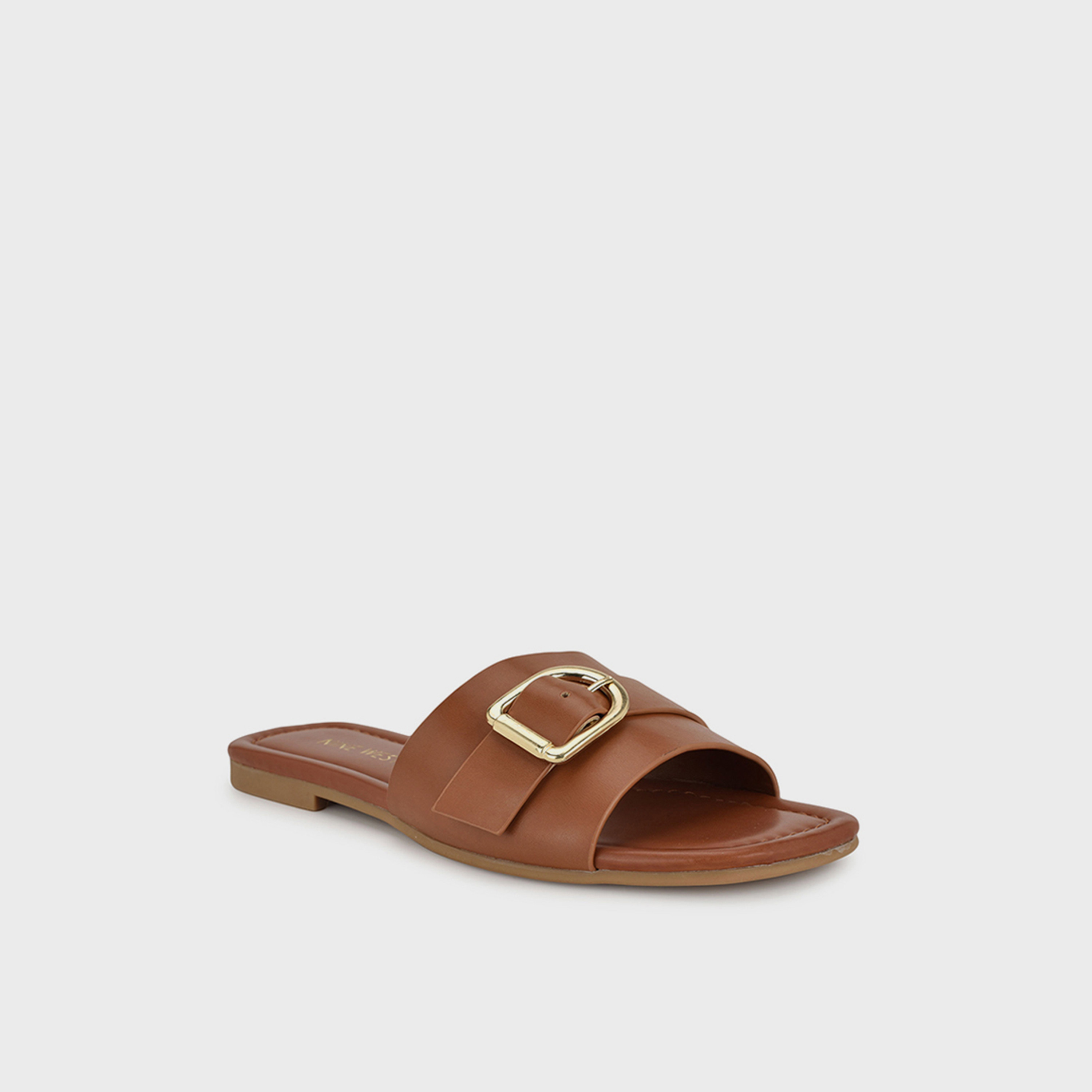 Nine West Women's Slip-On Flat Slide Sandals | WNQNICE3-women-shoes-sandals-flats-image-1