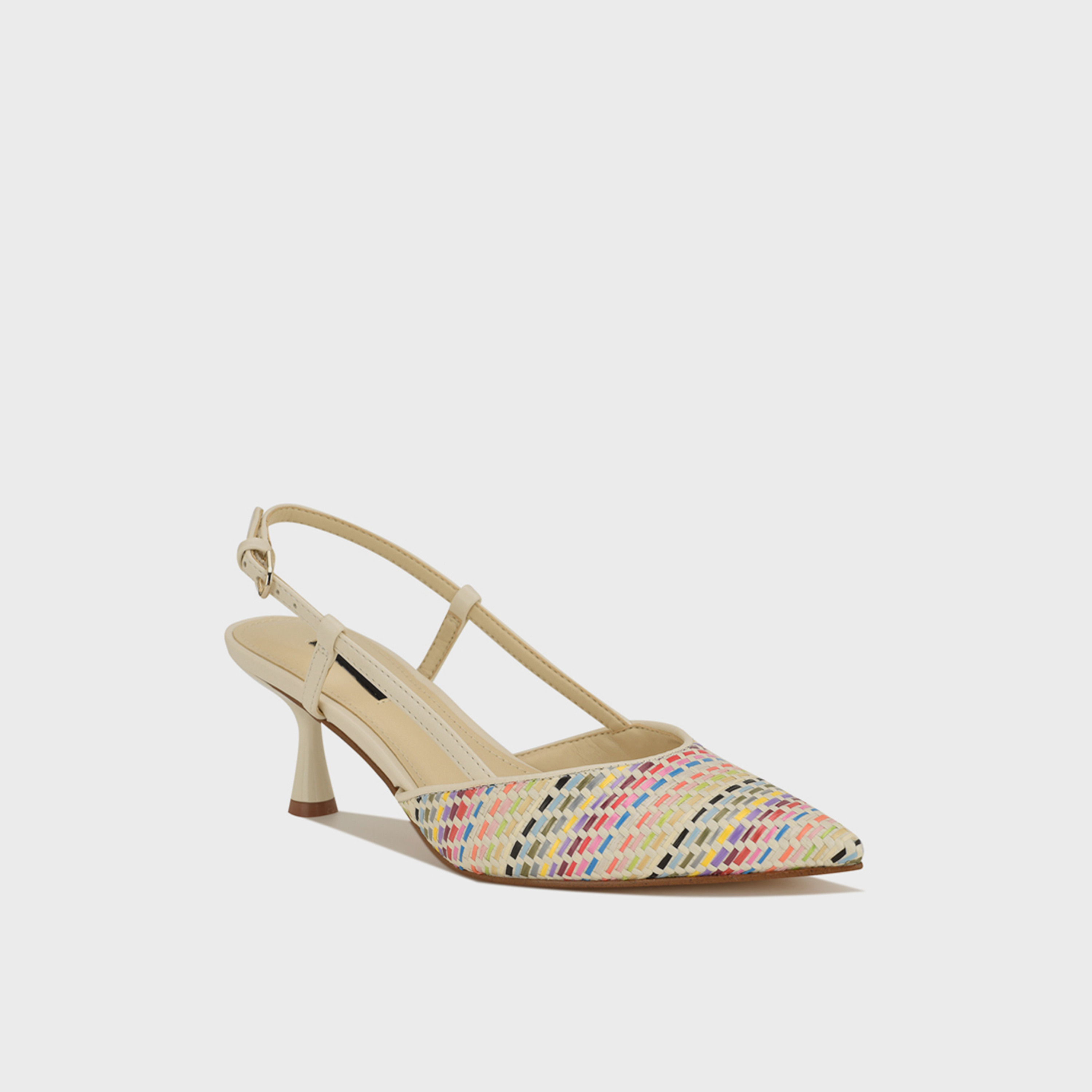 ناين ويست - حذاء نسائي كعب منخفض مزينة بإبزيم | WNRHONDAP2-women-shoes-heels-image-1