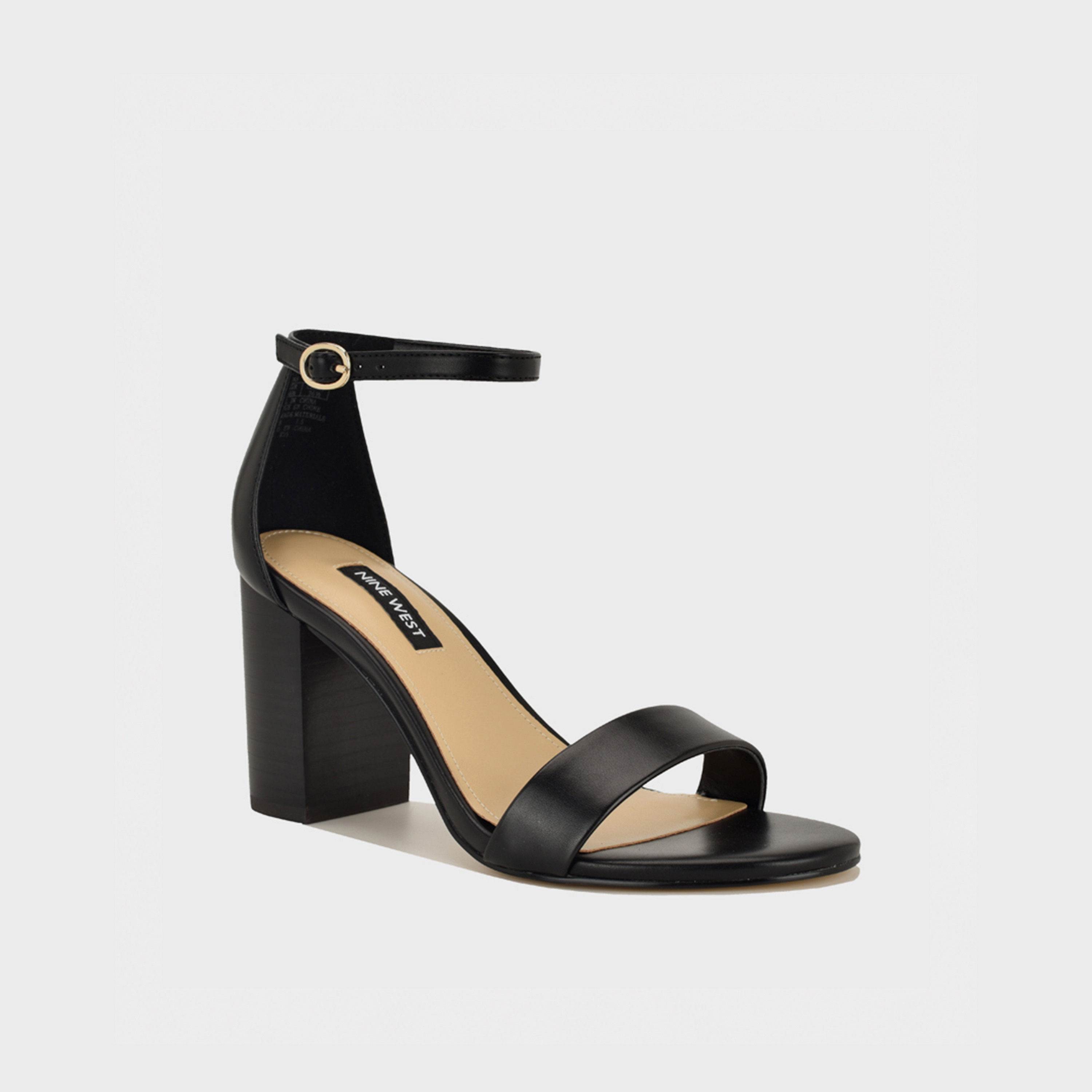 ناين ويست - صندل نسائي بكعب عريض وحزام بإبزيم | WNTONIANN3-women-shoes-heels-image-1