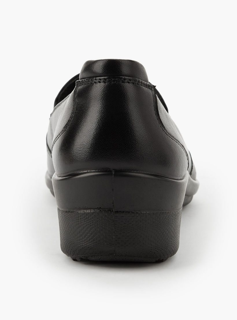 حذاء لوفر نسائي جلد مريح بكعب ويدج من لو كونفورت-women-shoes-loafersandmoccasins-image-5