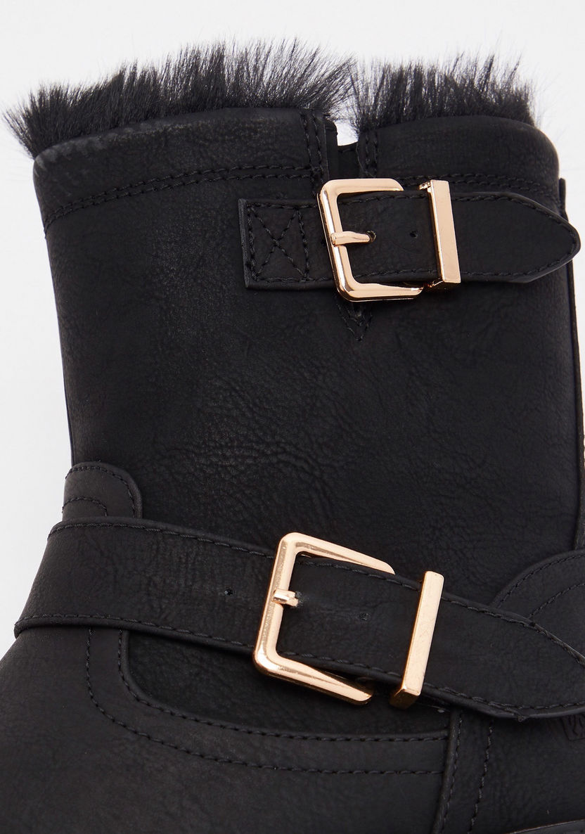 Lee Cooper High Shaft Boots with Buckle Accents-Women%27s Boots-image-3