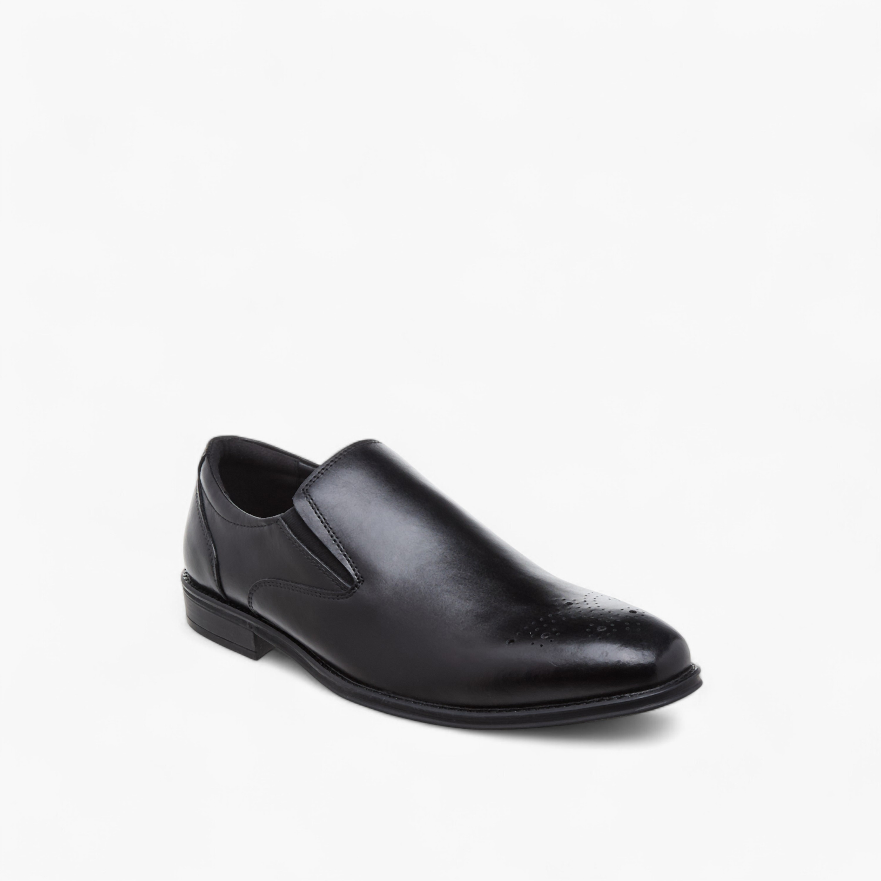 Duchini Men's Textured Slip-On Loafers-men-shoes-loafersandmoccasins-image-2