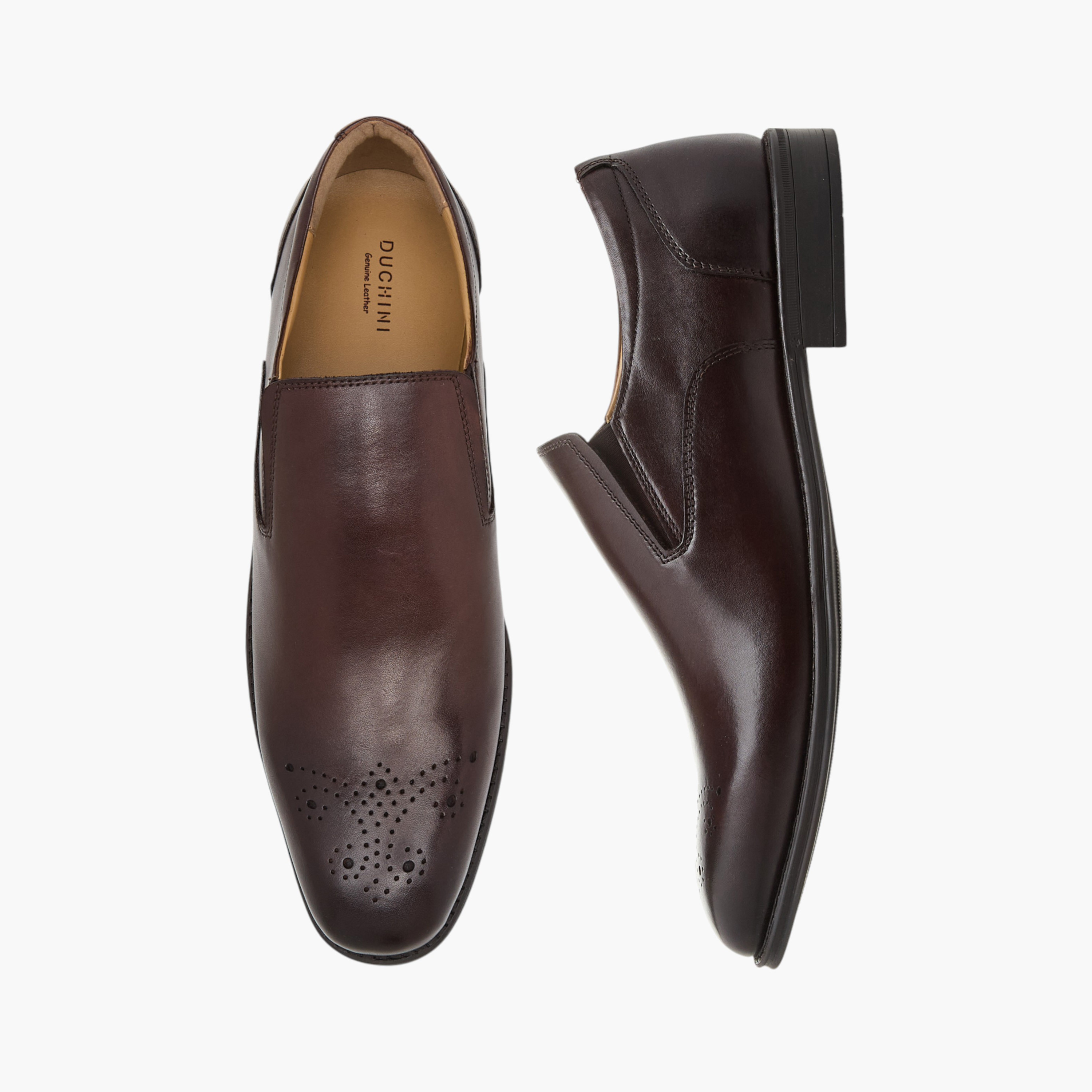 Duchini Men's Textured Slip-On Loafers-men-shoes-loafersandmoccasins-image-1