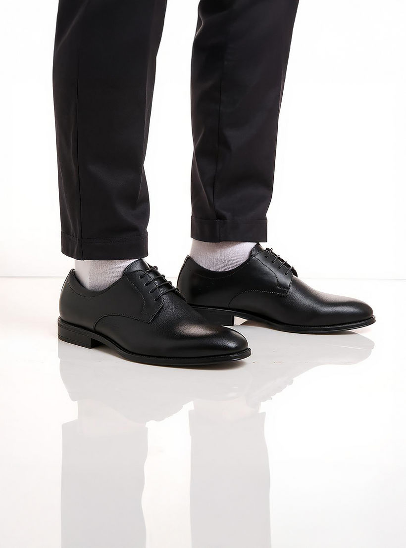 حذاء ديربي جلد بارز الملمس برباط للرجال من دوتشيني-men-shoes-formalshoes-image-2