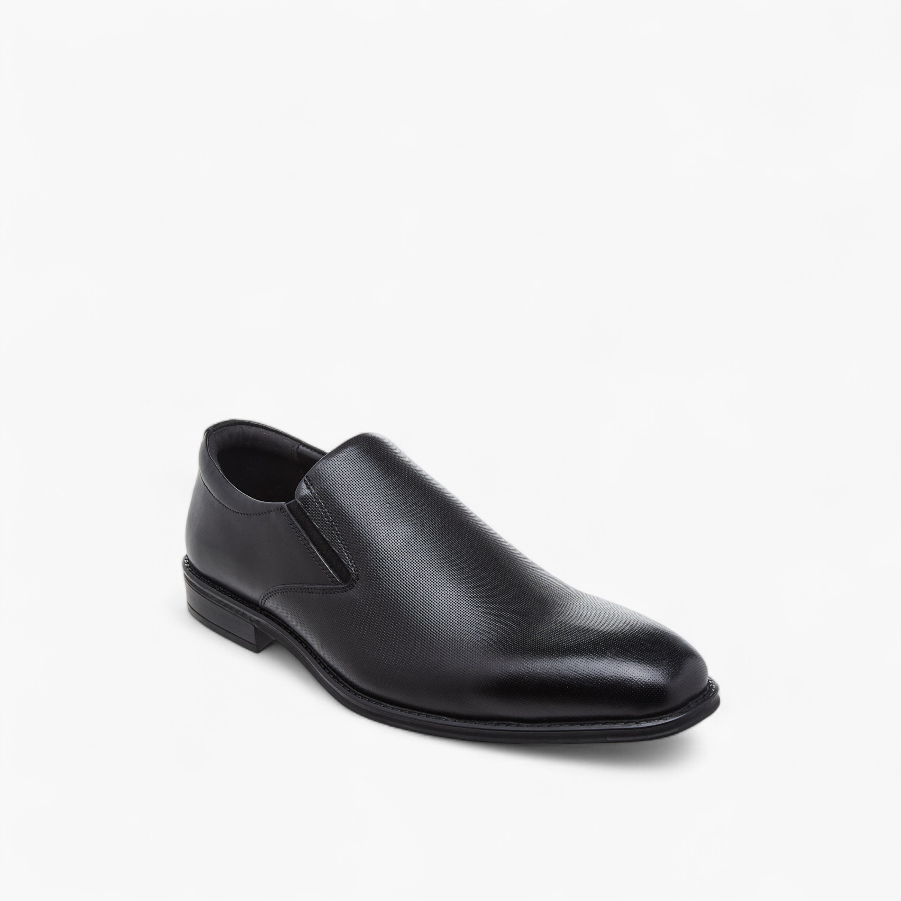 Duchini Men's Leather Textured Slip-On Loafers-men-shoes-formalshoes-image-2