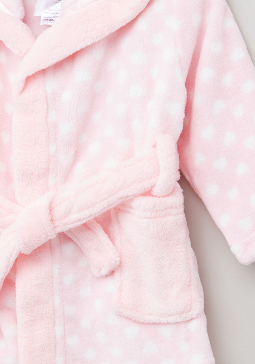 Juniors Printed Bathrobe with Long Sleeves and Hood-Towels and Flannels-image-1