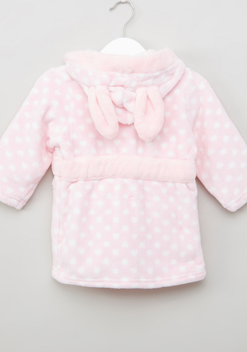 Juniors Printed Bathrobe with Long Sleeves and Hood-Towels and Flannels-image-2
