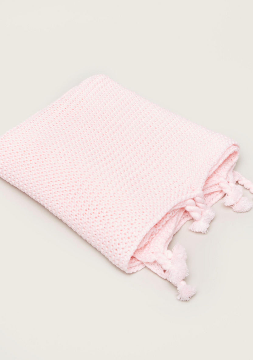 Juniors Textured Blanket with Tassel Detail - 76x102 cms-Blankets and Throws-image-0